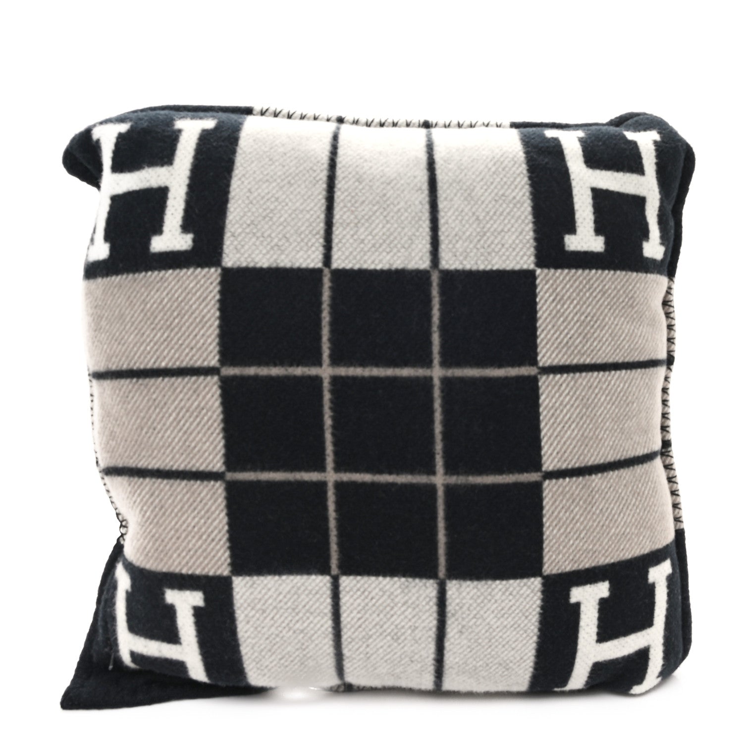Wool Cashmere Avalon III Pillow PM Ecru Black