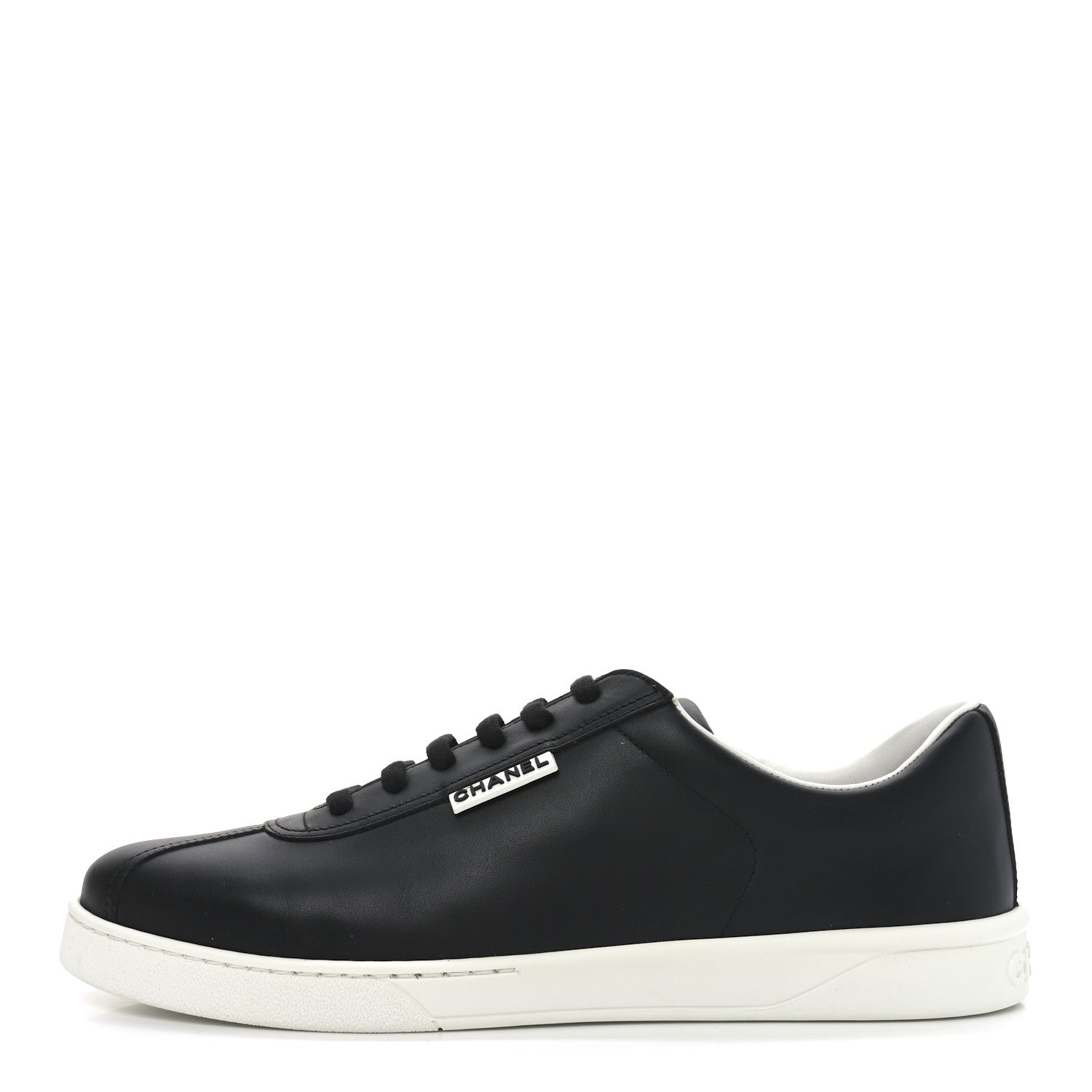 Calfskin Tennis CC Mens Sneakers 44 Black