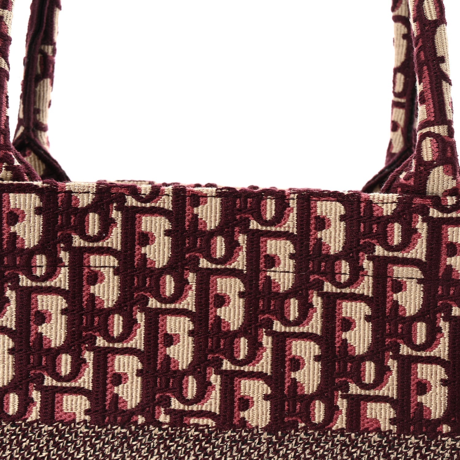 Oblique Medium Book Tote Burgundy Multicolor