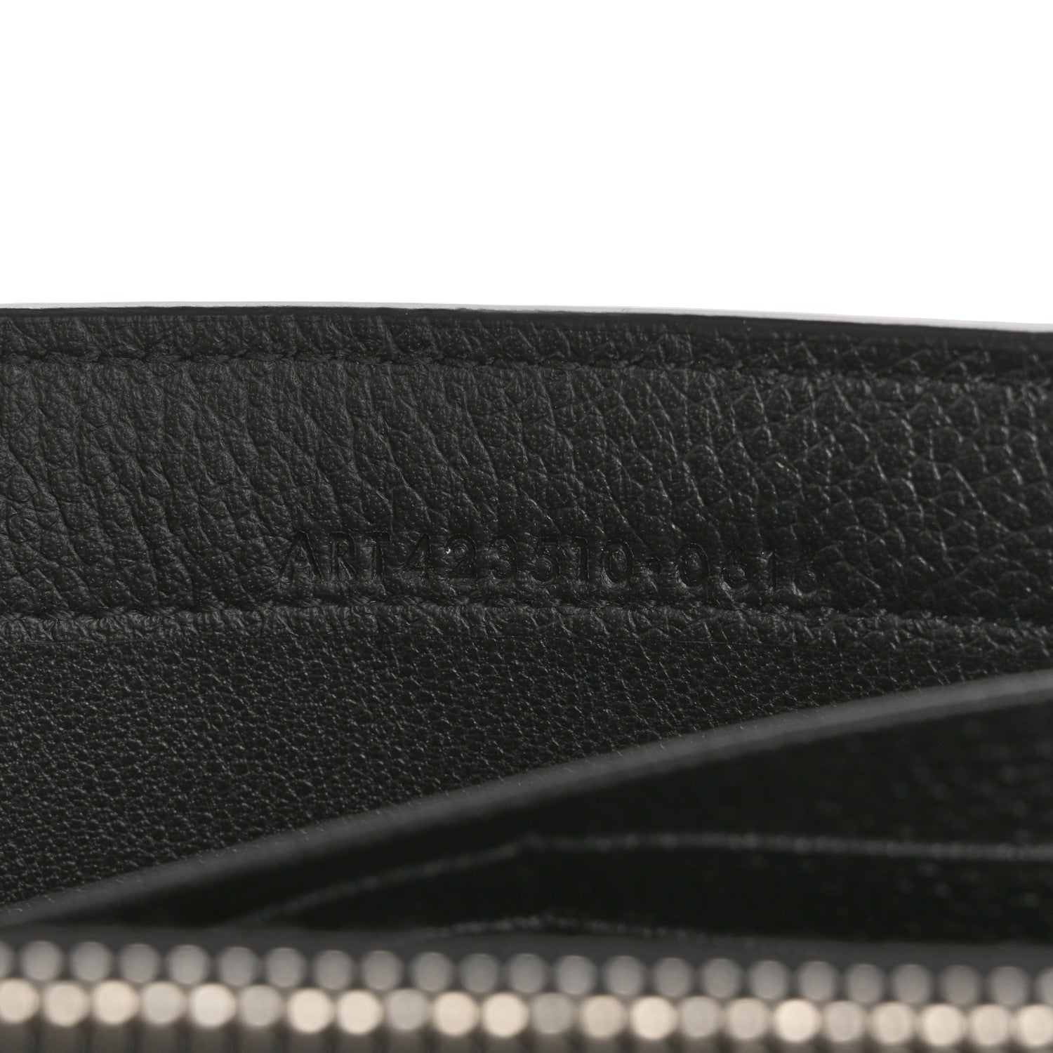 Grained Calfskin Rive Gauche Classic Large Wallet Black