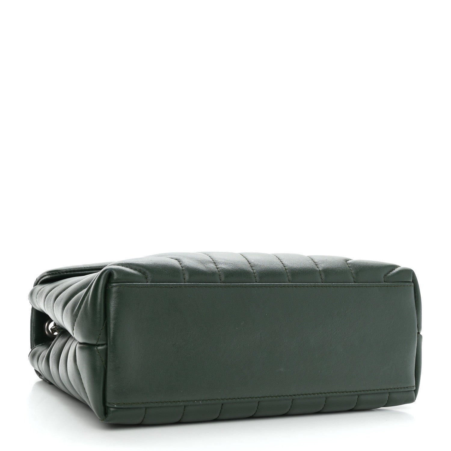 Calfskin Y Quilted Monogram Small Loulou Chain Satchel Olive