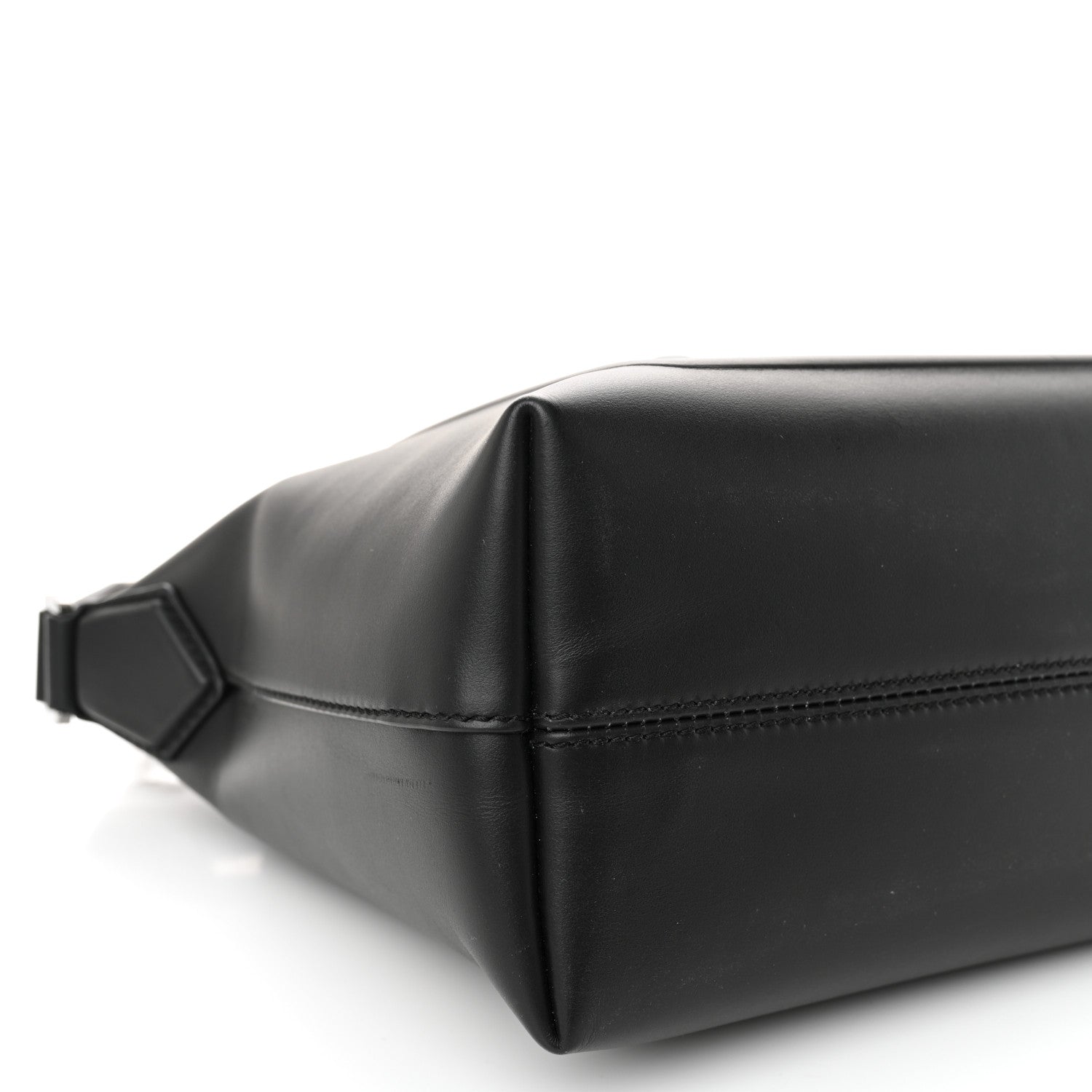 DOLCE GABBANA Calfskin Embossed DG Logo Shoulder Bag Black