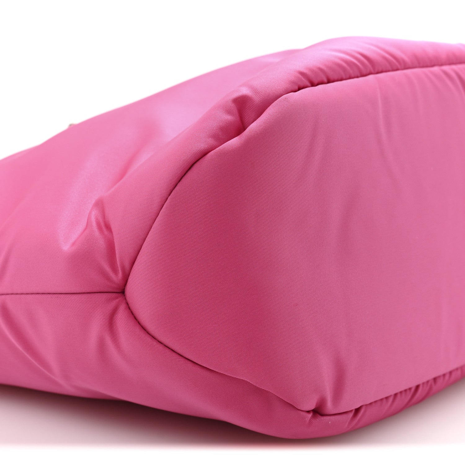 Tessuto Nylon Soft Padded Shopping Tote Fuxia