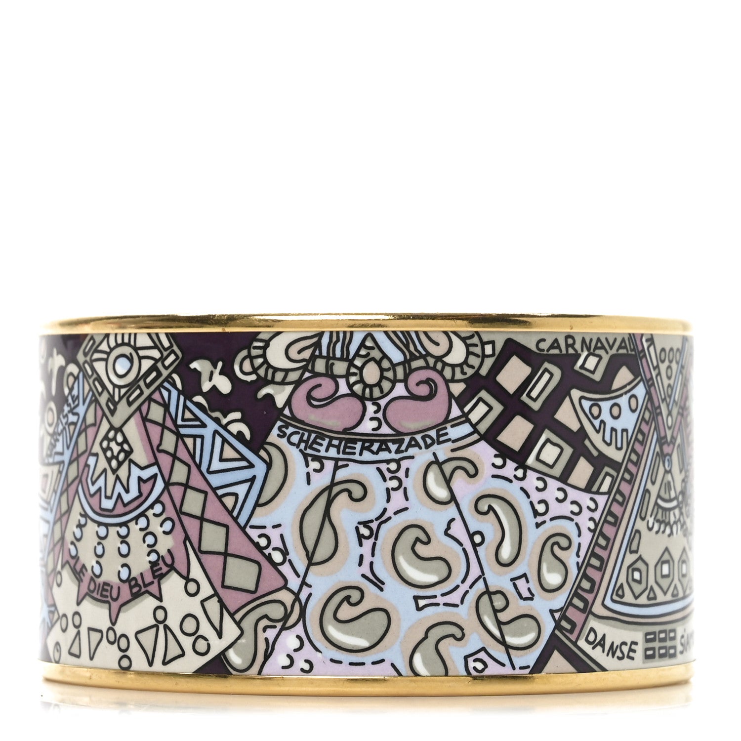 Enamel Printed Extra Wide Bracelet 65