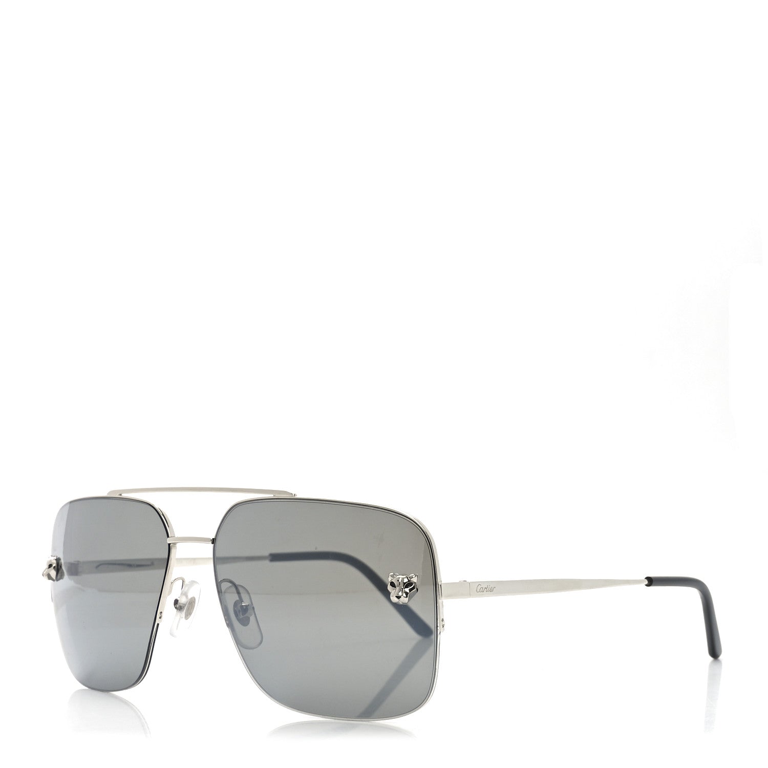 Panthere De Cartier Aviator Sunglasses CT0244S Silver