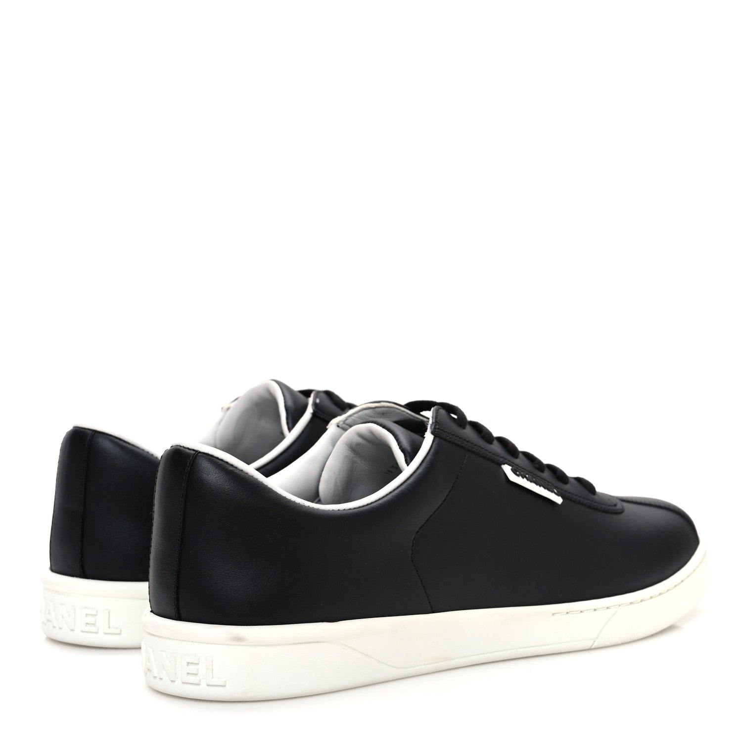 Calfskin CC Mens Sneakers 44 Black