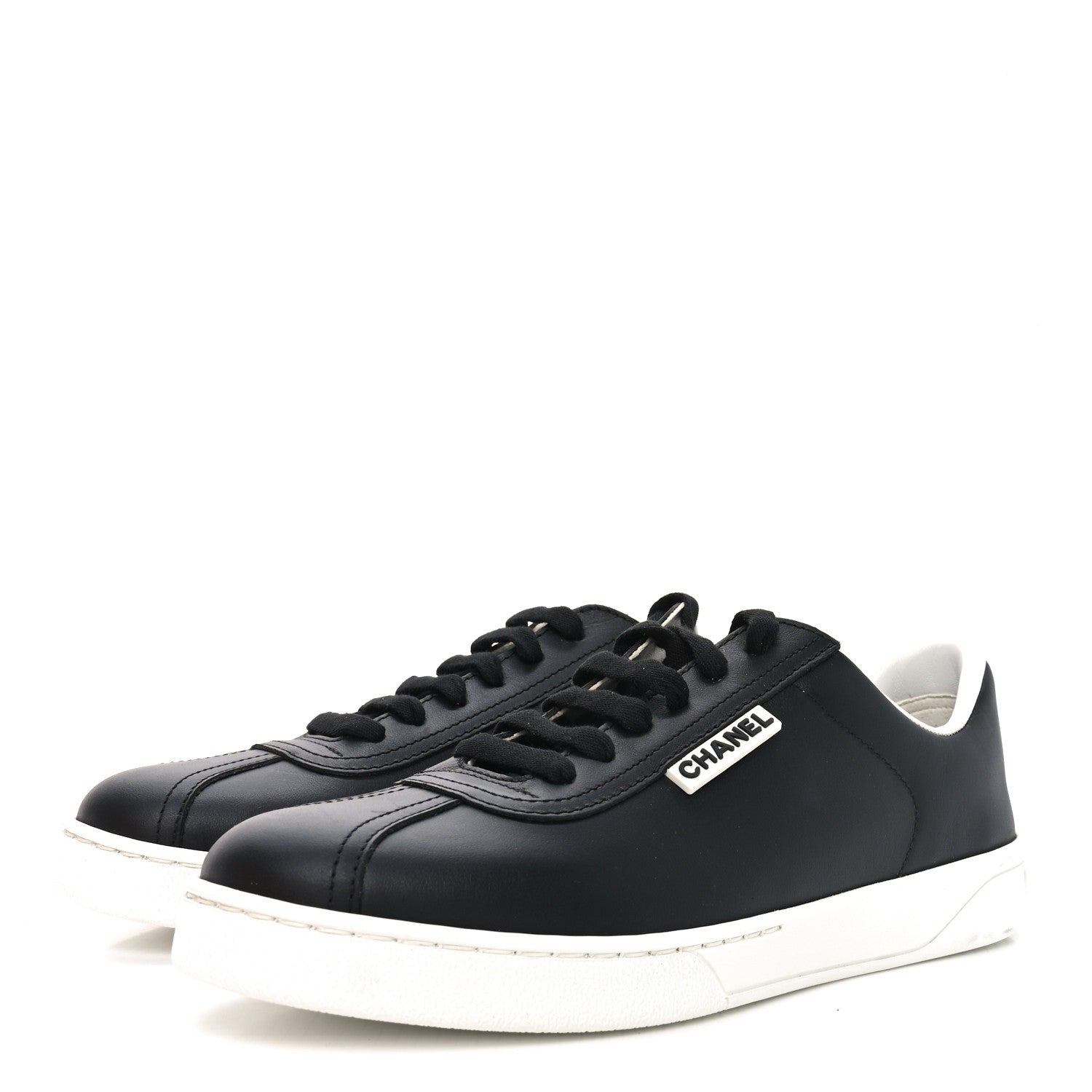 Calfskin CC Womens Sneakers 36.5 Black
