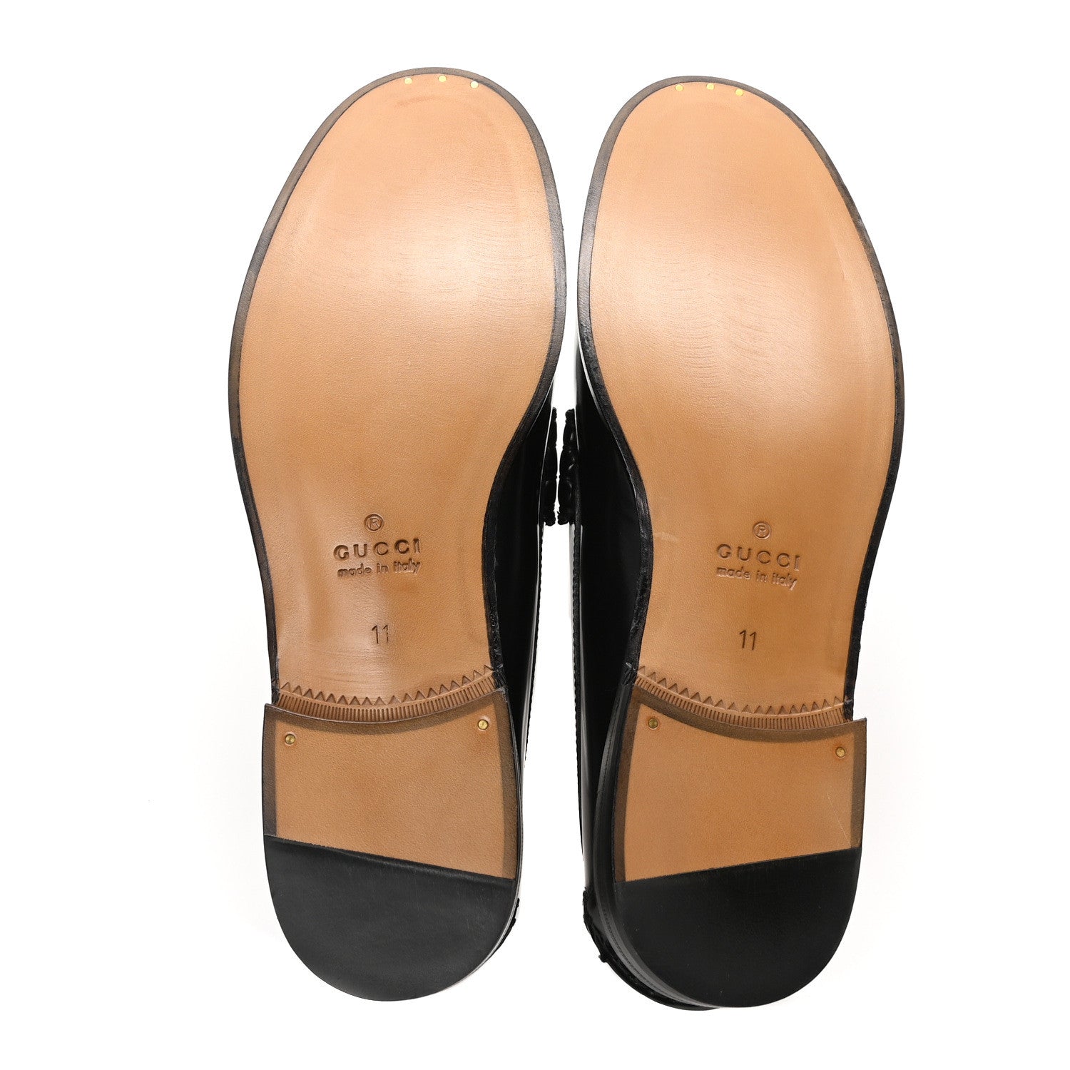 Calfskin Web Mens Interlocking GG Loafers 11 Black