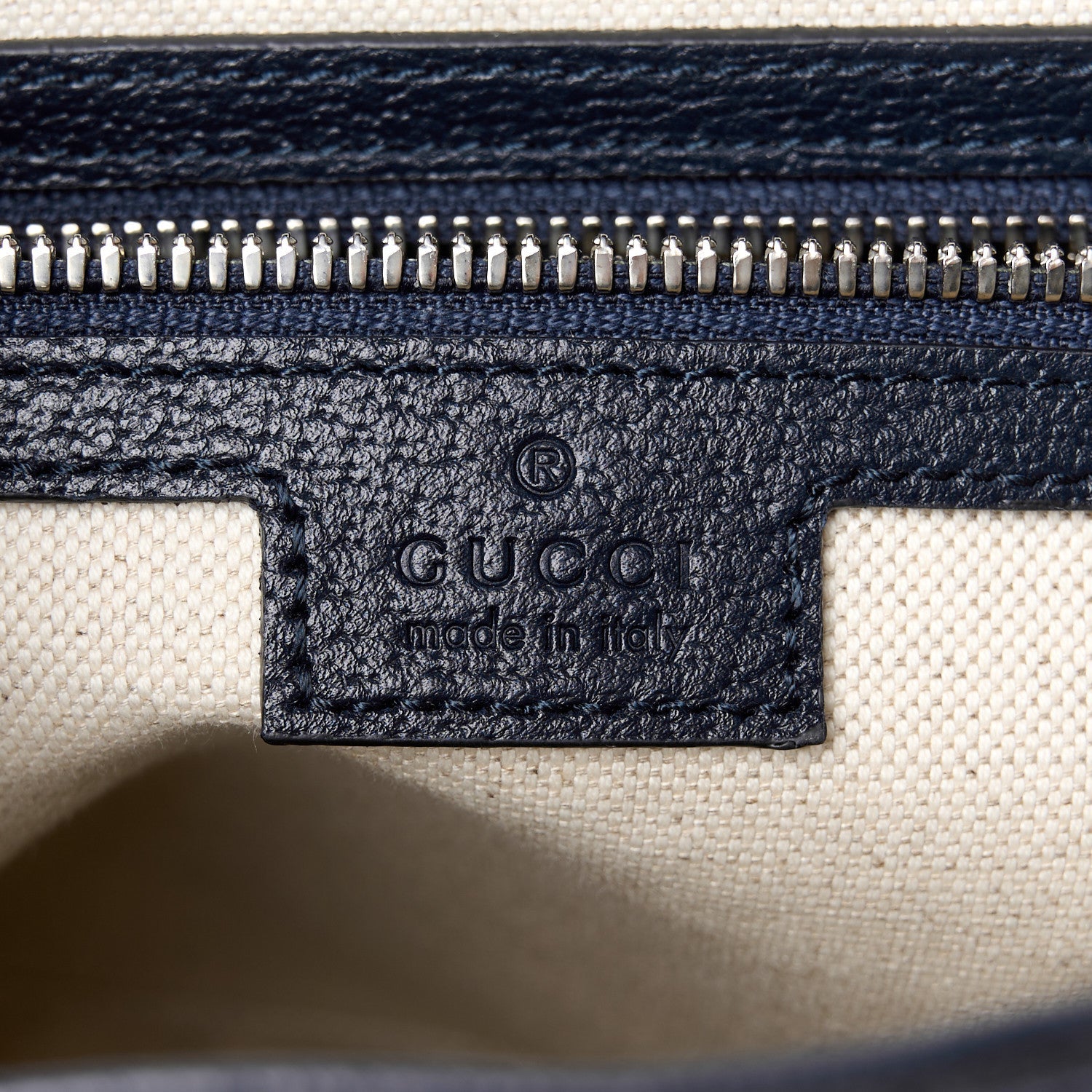 Tender GG Supreme Monogram Textured Dollar Calfskin Ophidia Messenger Bag Dark Blue