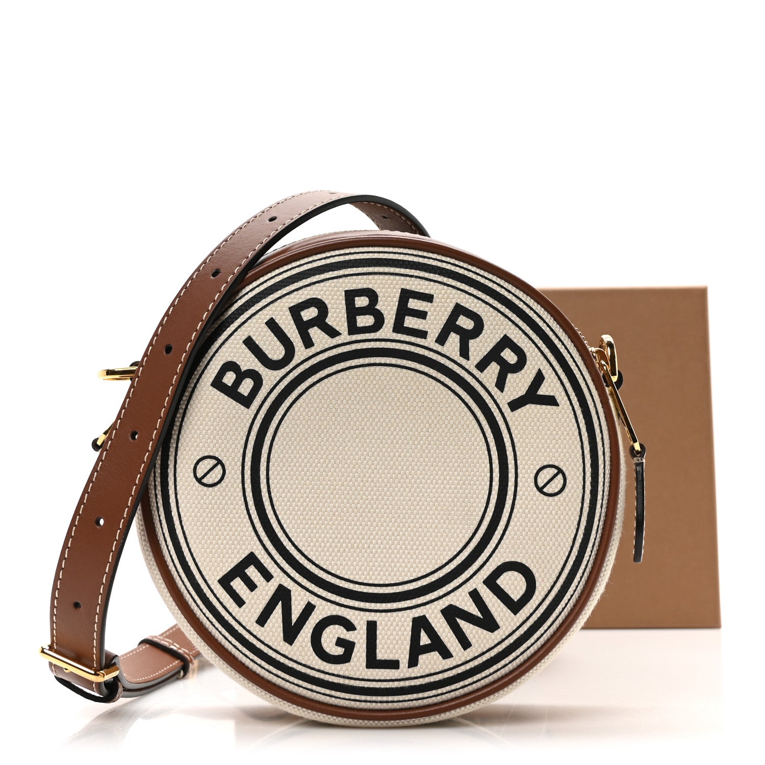 Canvas Calfskin Louise Bag Natural