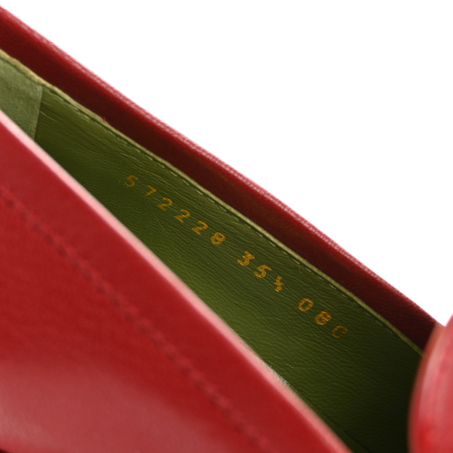 Goatskin Houdan Mid Heel Platform Loafers 35.5 Hibiscus Red