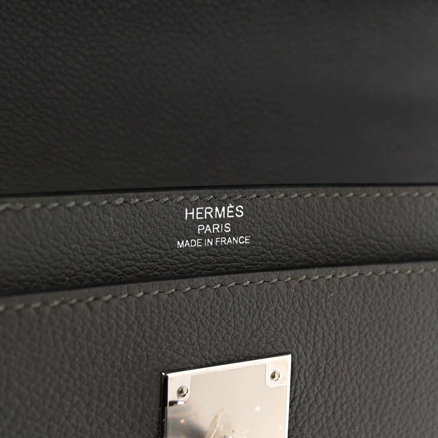 Evercolor Evergrain Barenia Kelly Depeches 36 Briefcase Vert De Gris Black Fauve