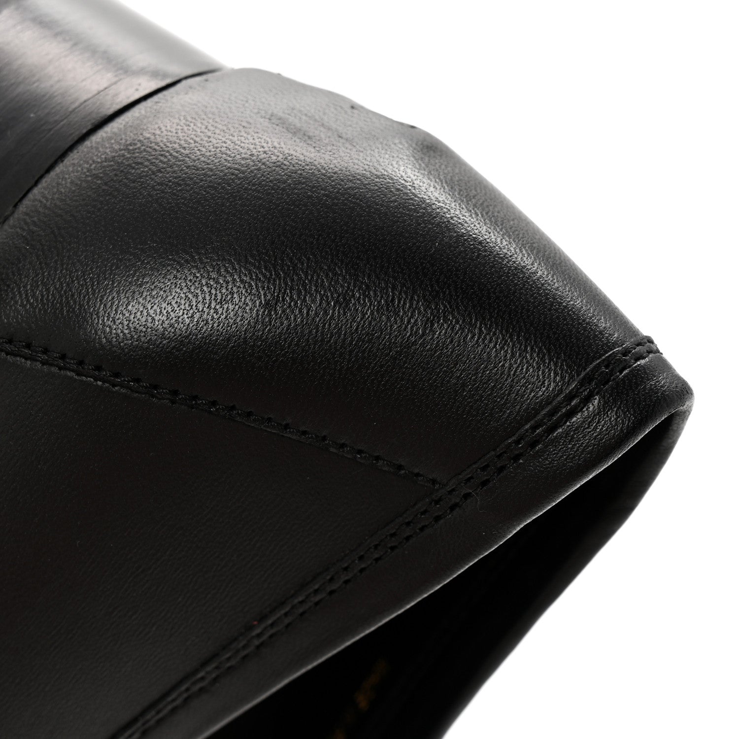 Lambskin Mens Stitched CC Loafers 42 Black