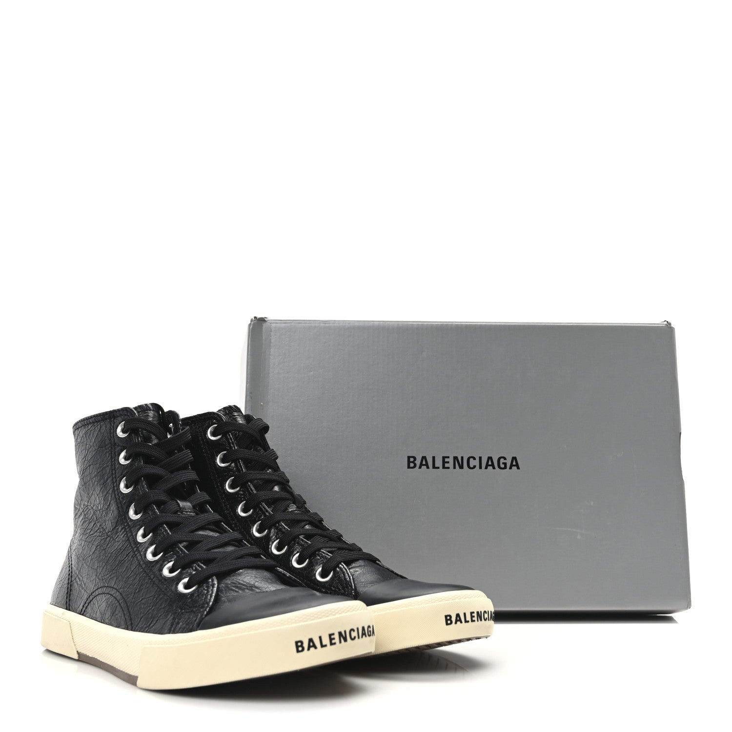 Agneau Arena Mens Paris High Top Sneakers 40 Black