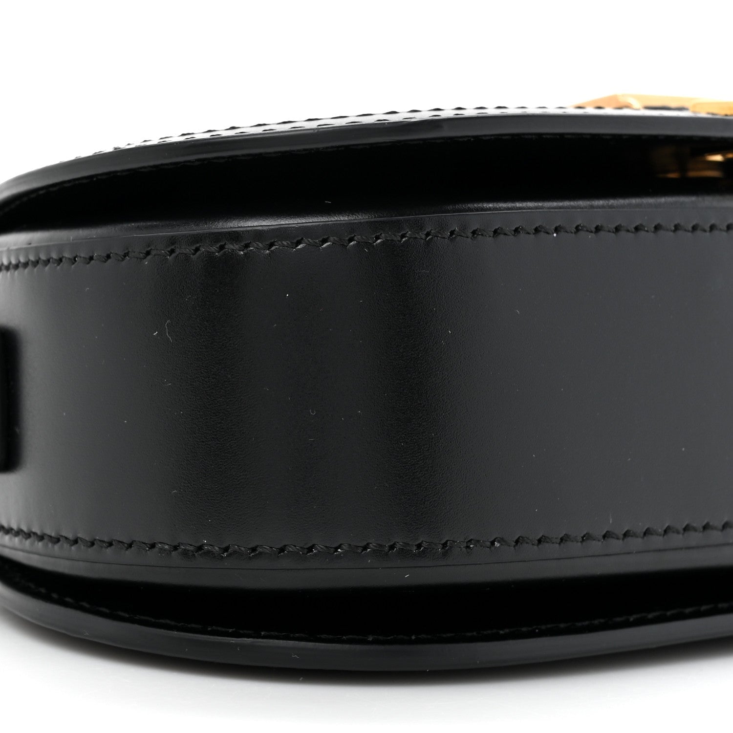 Lambskin Mini Greca Goddess Shoulder Bag Black