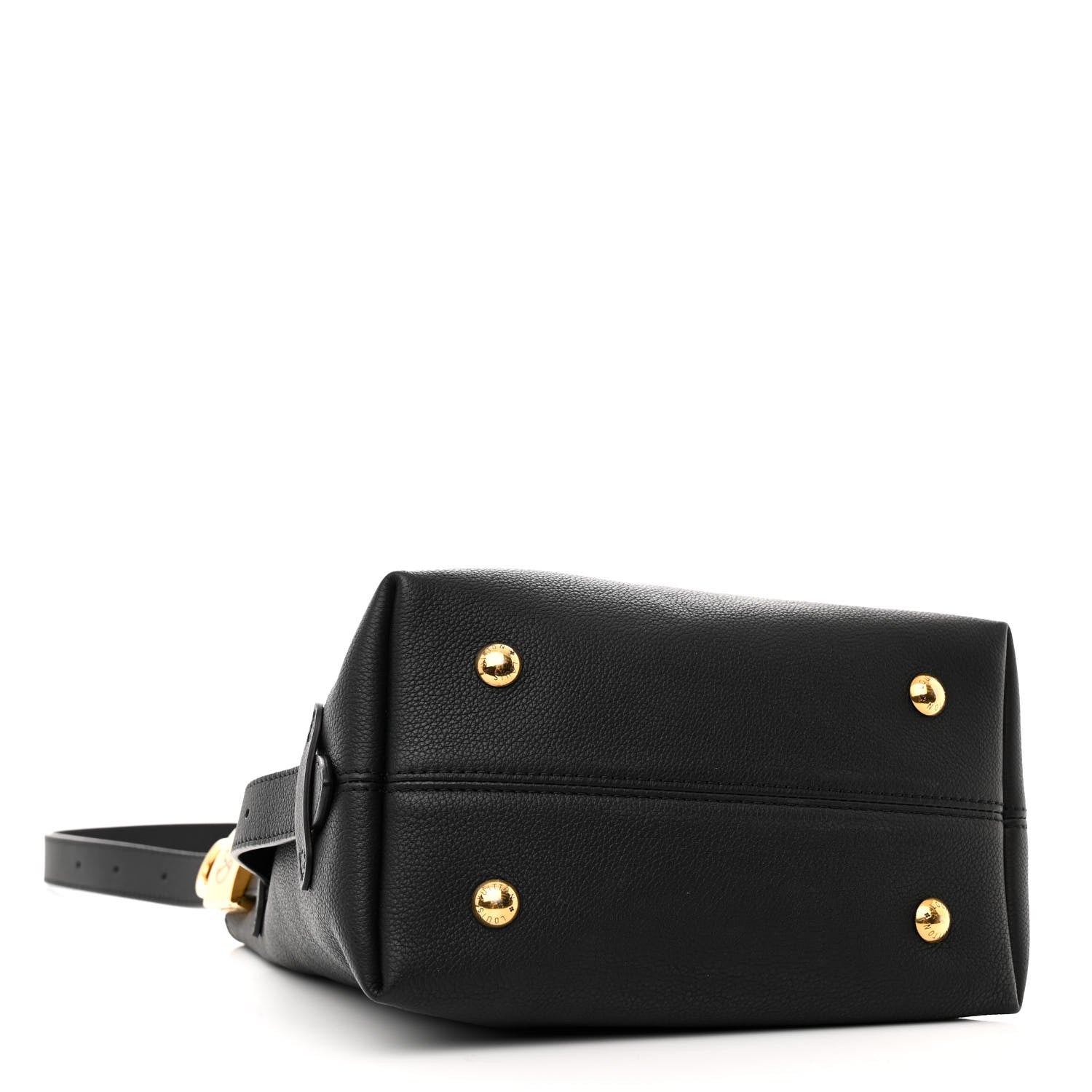 Grained Calfskin Low Key Hobo PM Black