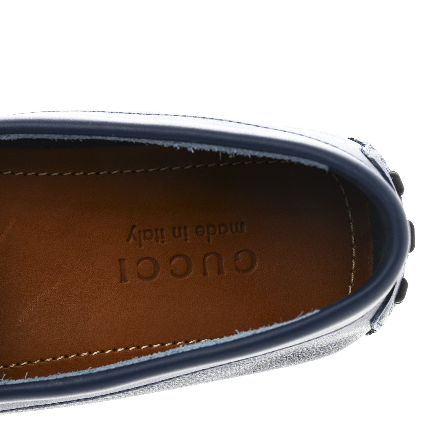 Soft Clove Calfskin Mens Interlocking G Driver Loafers 8 Royale