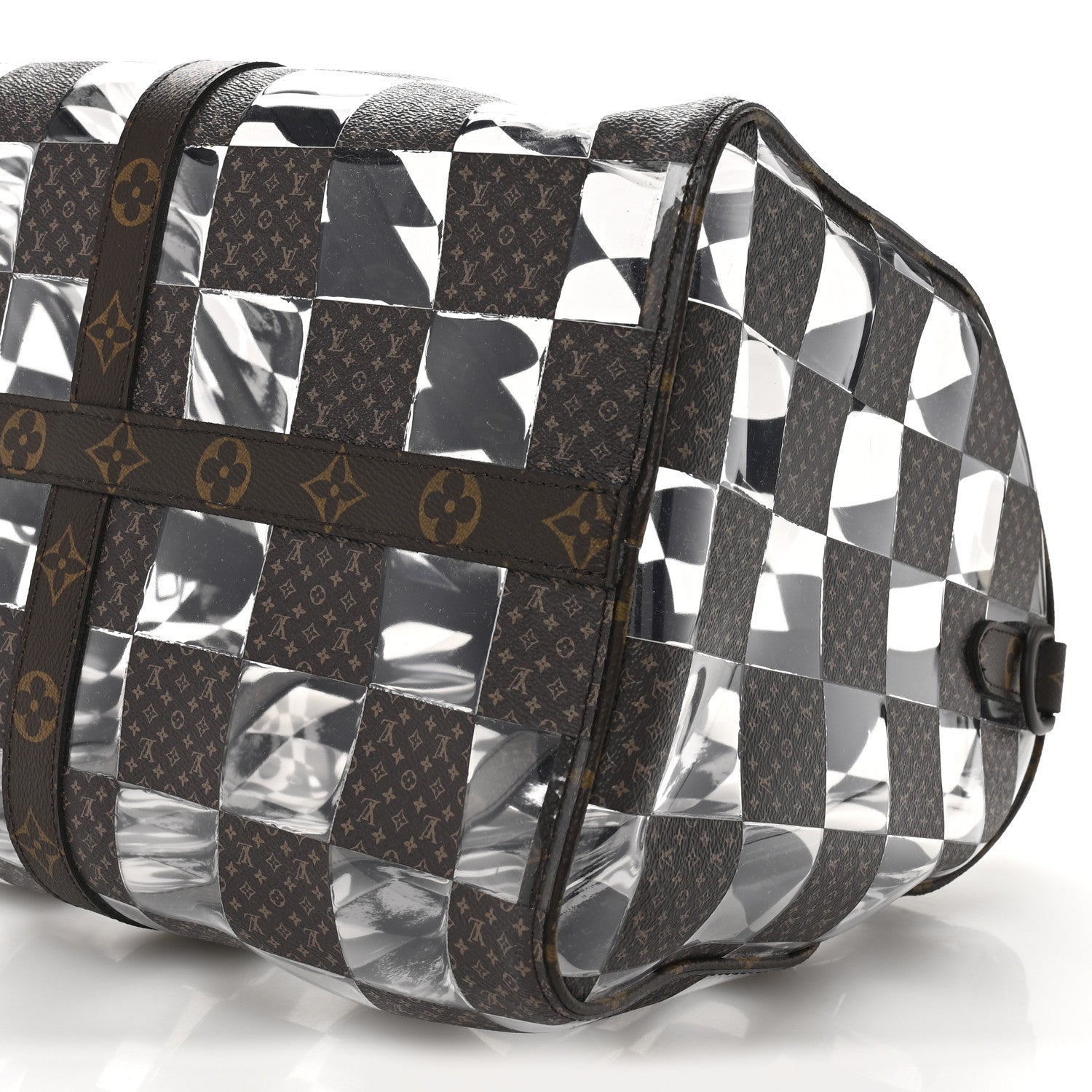 PVC Monogram Chess Keepall Bandouliere 50