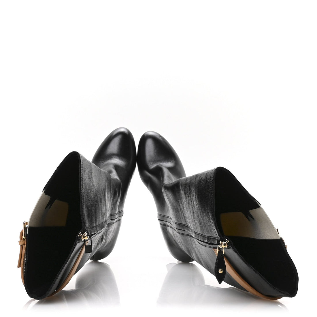 Calfskin Silhouette High Boots 40 Black