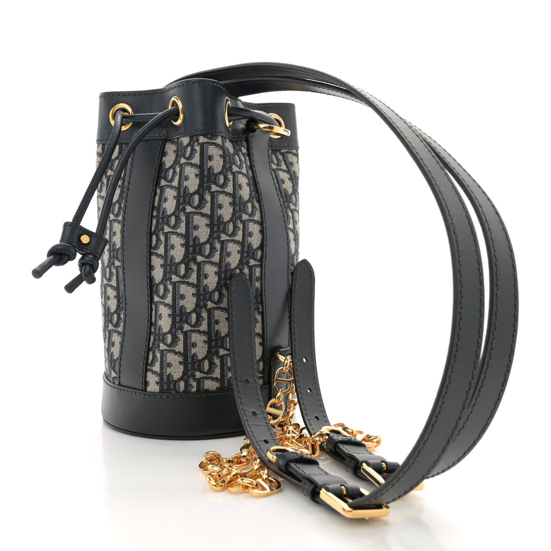 Oblique Small Drawstring Backpack Blue