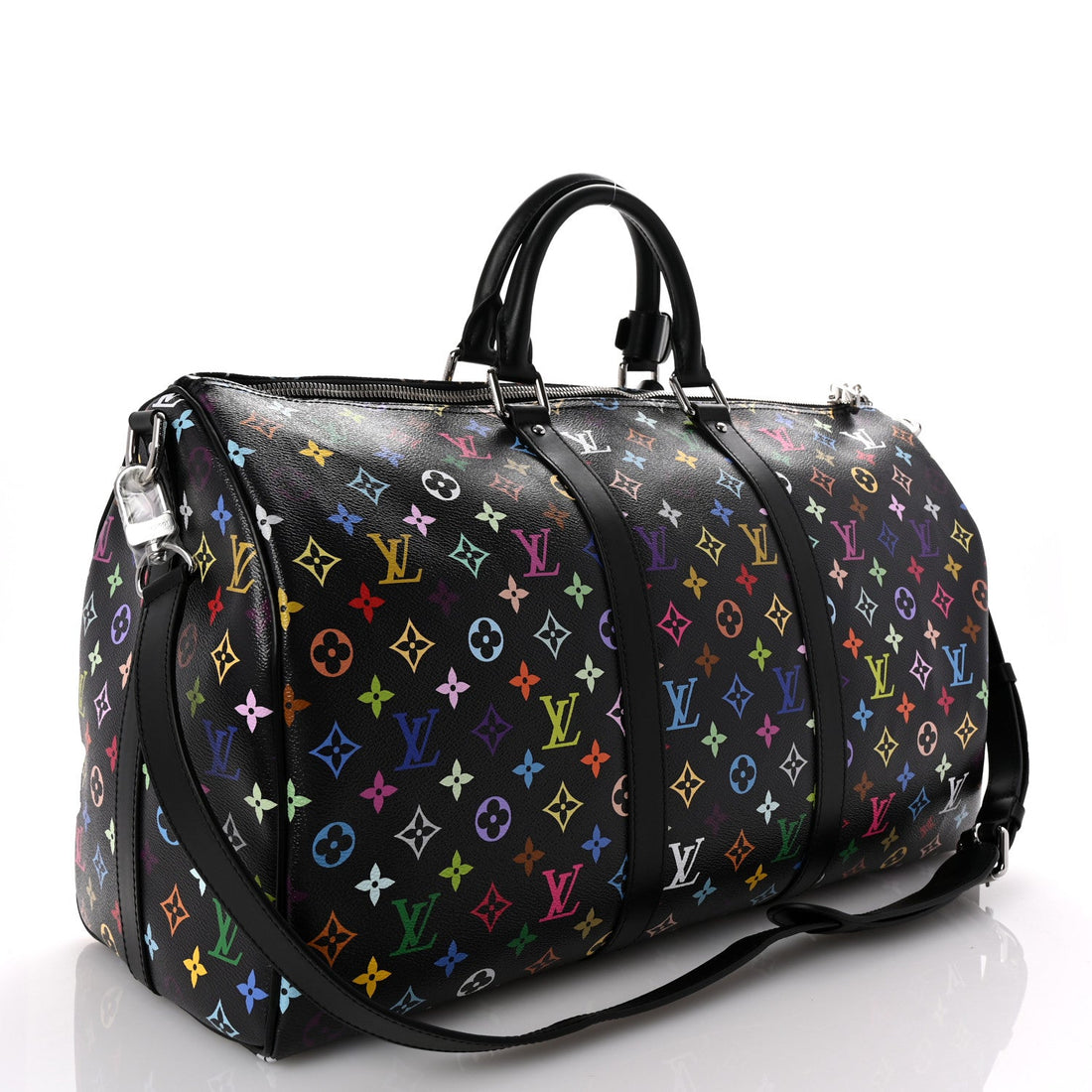 LV X TM Monogram Multicolor Keepall Bandouliere 50 Black