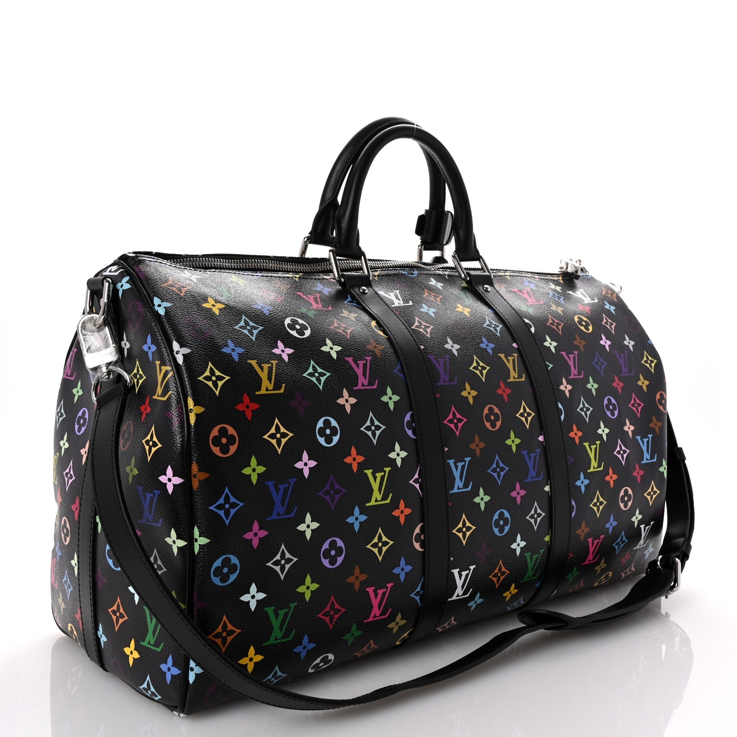 LV X TM Monogram Multicolor Keepall Bandouliere 50 Black