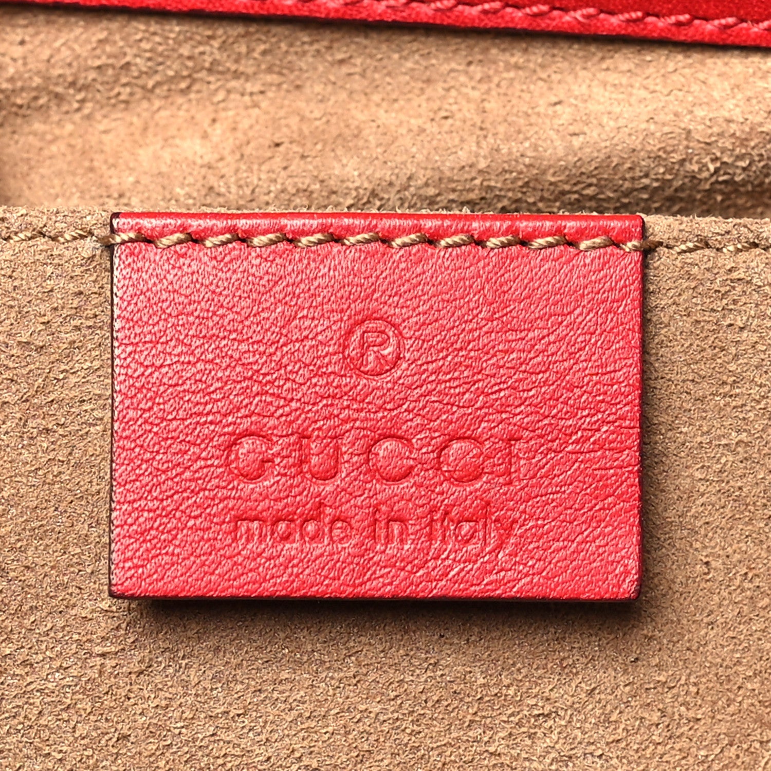 GG Supreme Monogram Calfskin Small Padlock Shoulder Bag Beige Hibiscus Red New Rosette