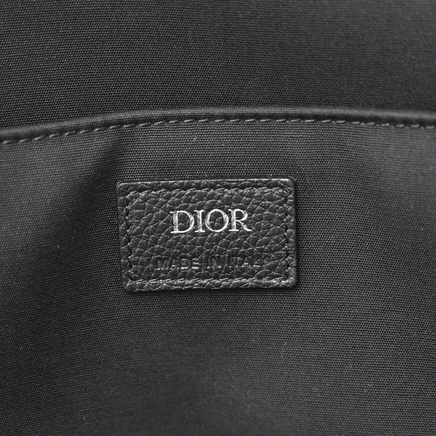 Oblique Calfskin Rider Backpack Beige Black