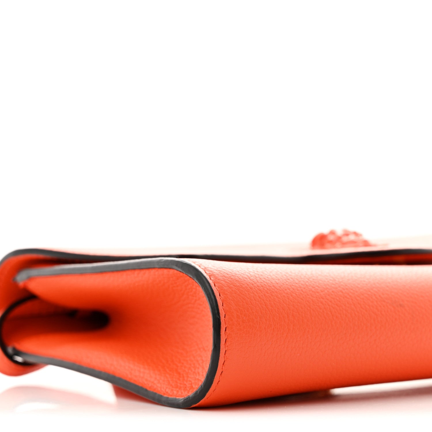 Grained Calfskin La Medusa Crossbody Bag Orange