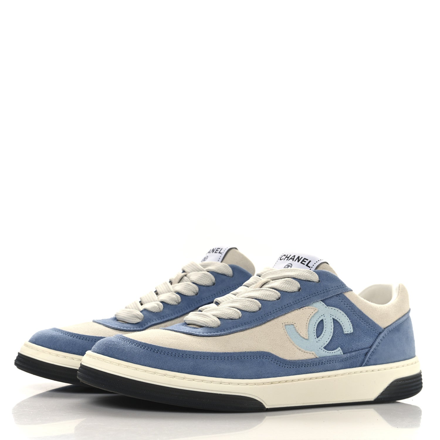 Suede Kidskin Womens CC Sneakers 39 White Blue