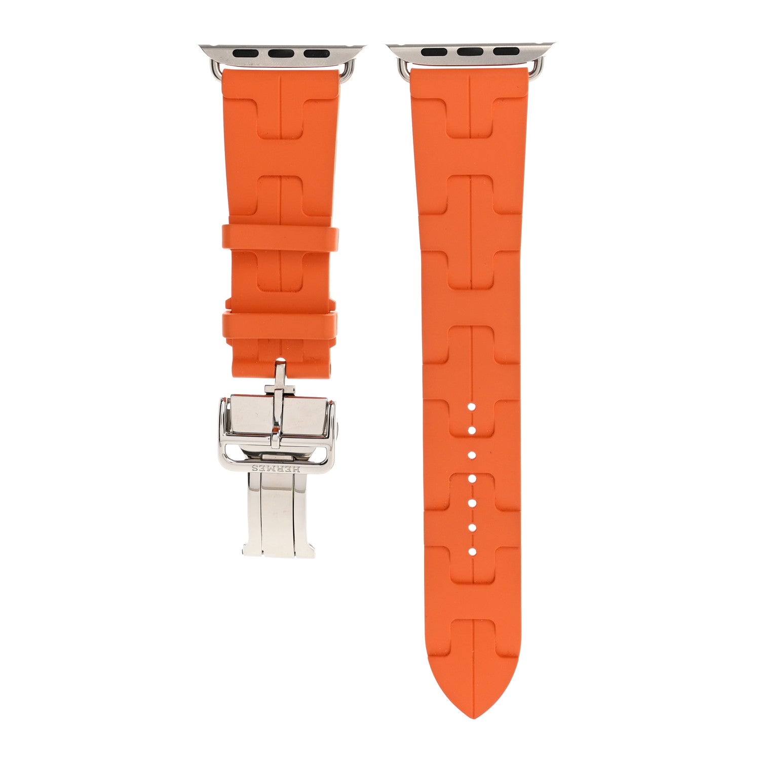 Rubber 41mm Deployment Buckle Kilim Apple Watch Single Tour Band Orange