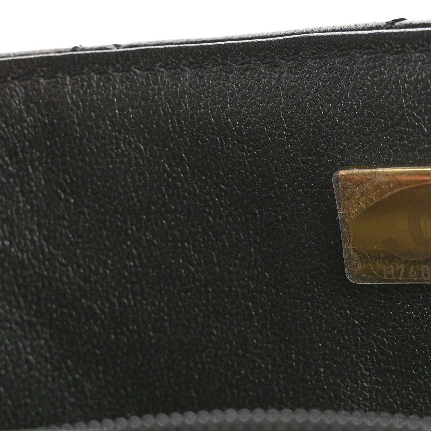 Lambskin Quilted  Pearl  Flap Black