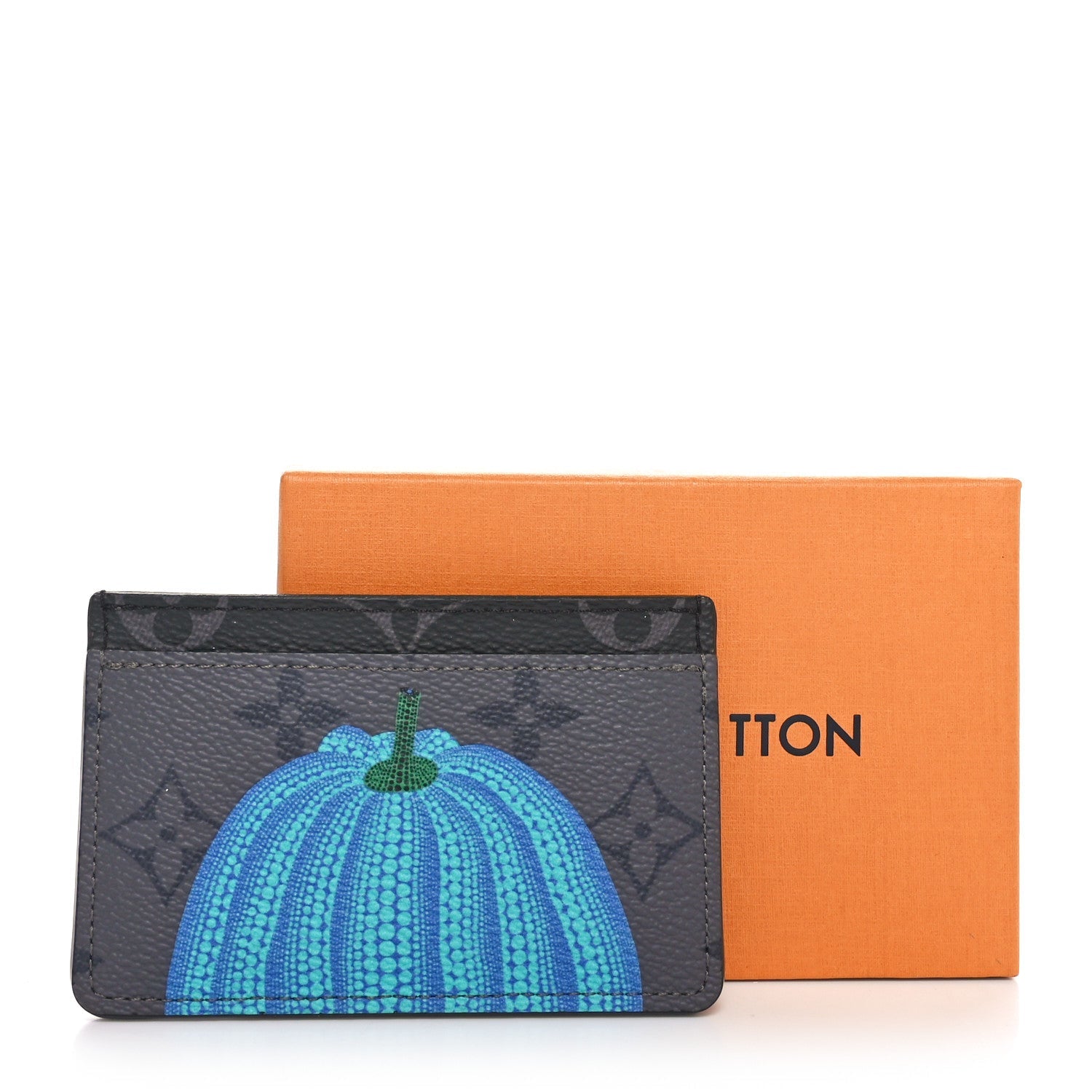 LV X YK Monogram Eclipse Reverse Pumpkin Card Holder