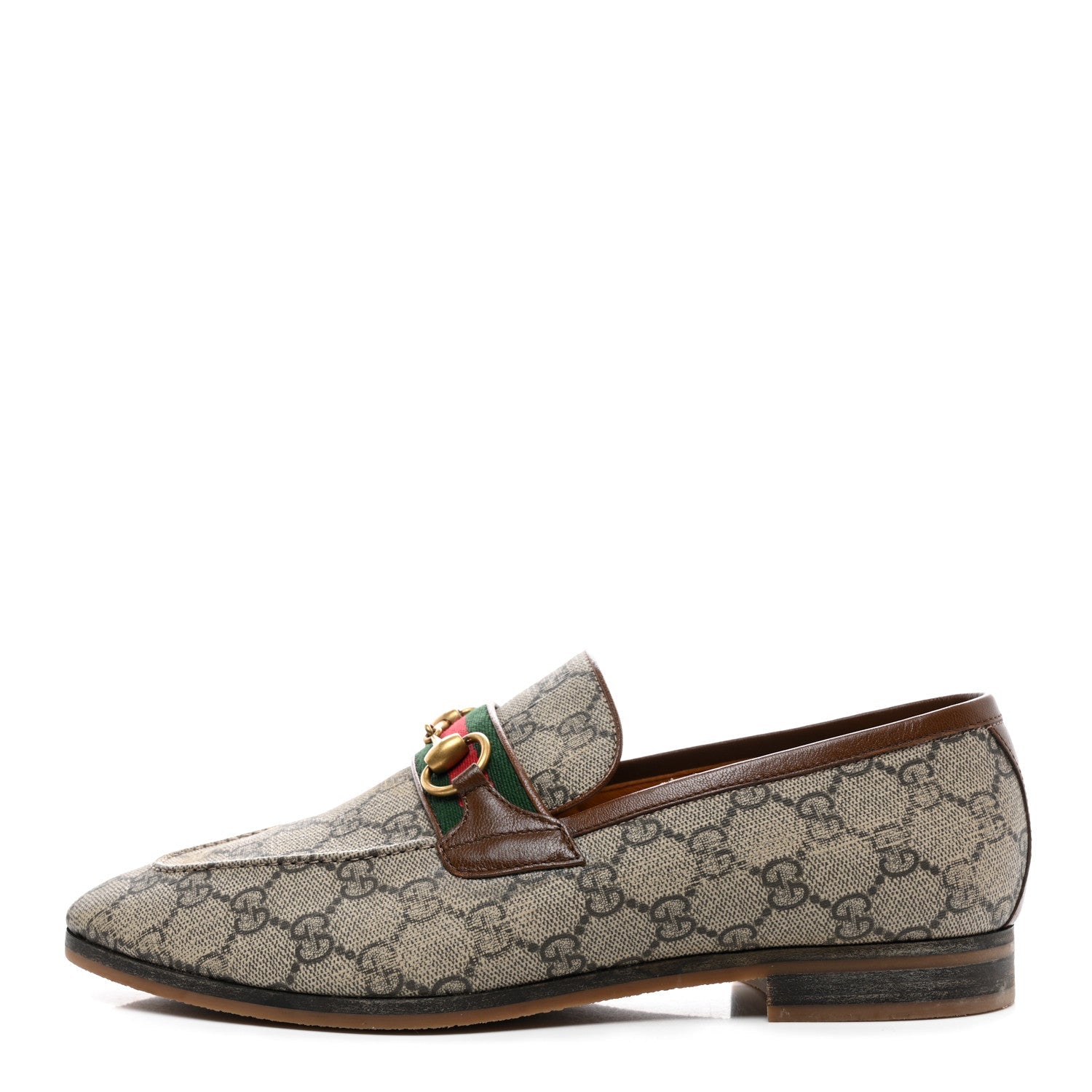 GG Supreme Monogram Web Mens Bengal Jordaan Loafers 8