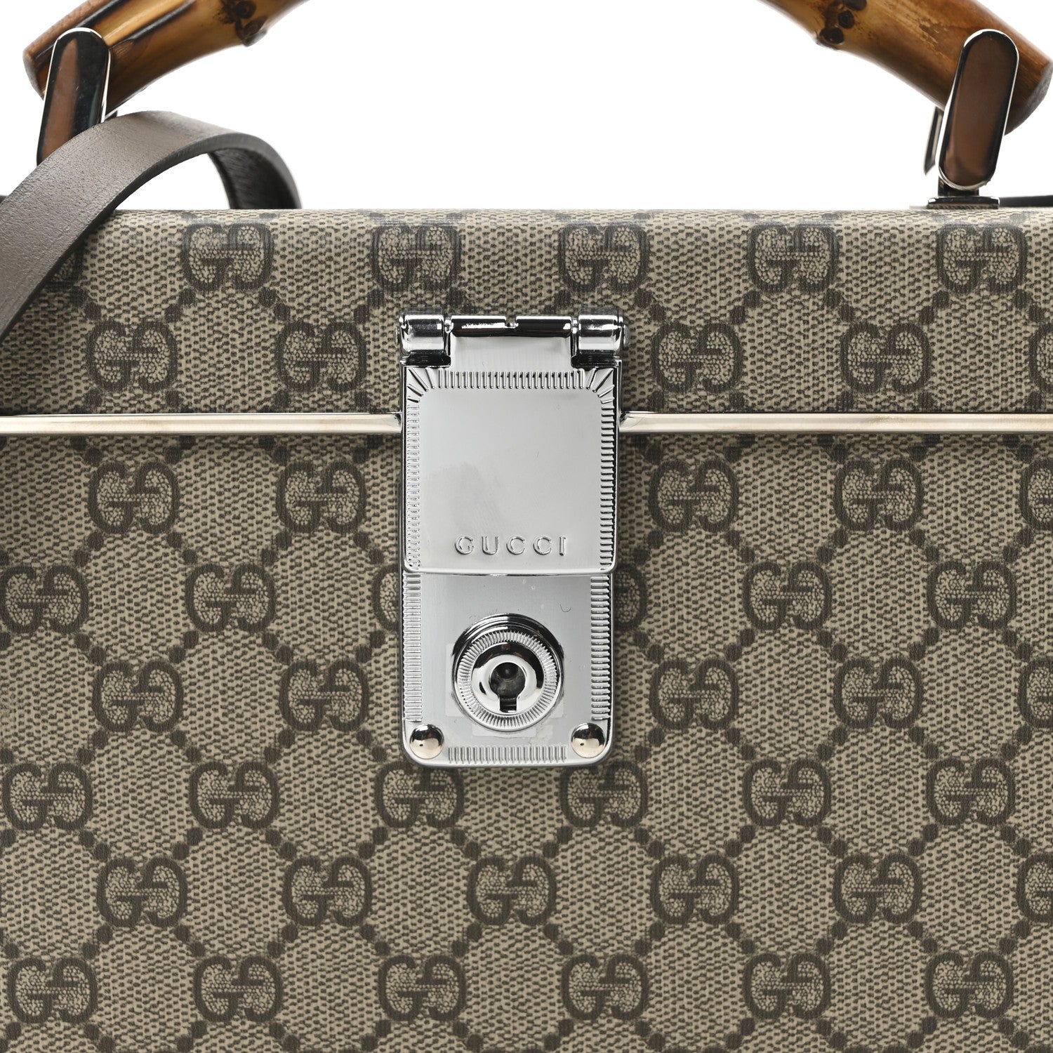 GG Supreme Monogram Globe-Trotter Beauty Case Brown