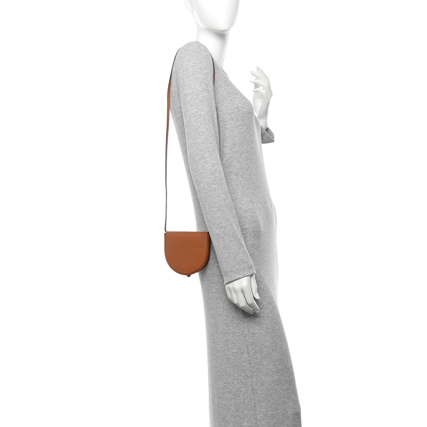 Soft Calfskin Mini Heel Pouch Tan