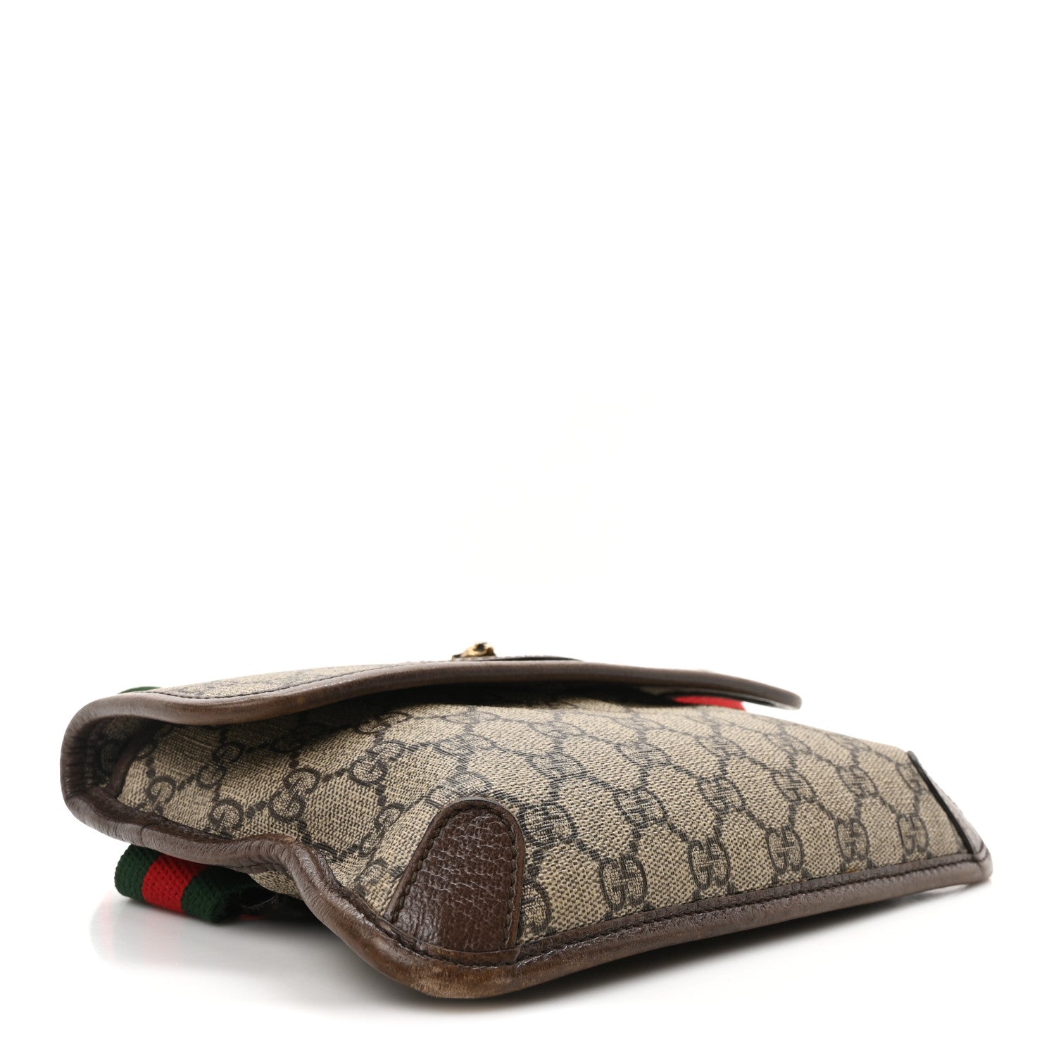 GG Supreme Monogram Neo Vintage Web Belt Bag Brown