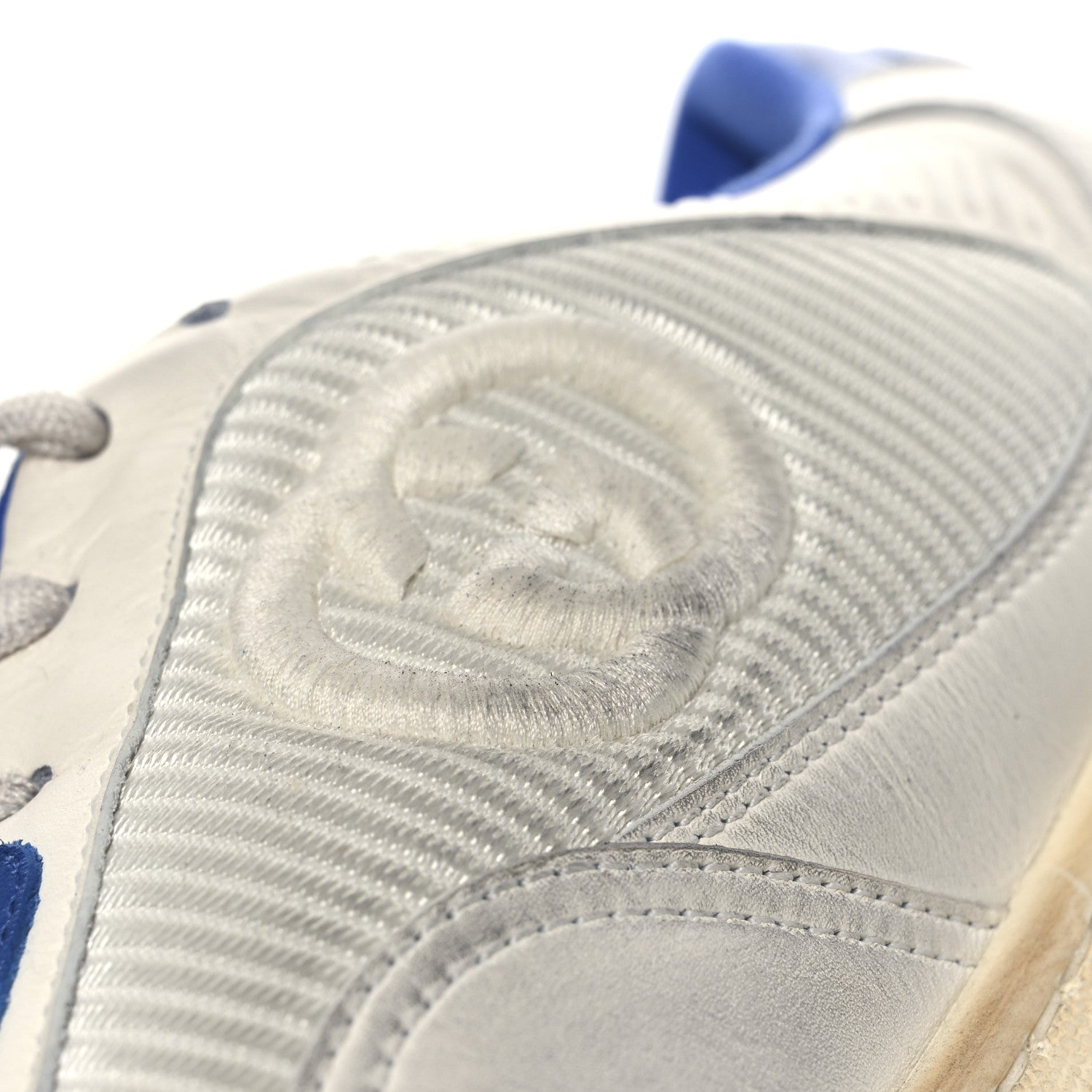 Dali Soft Calfskin Mens Mac80 Sneakers 11.5 Off White Blue