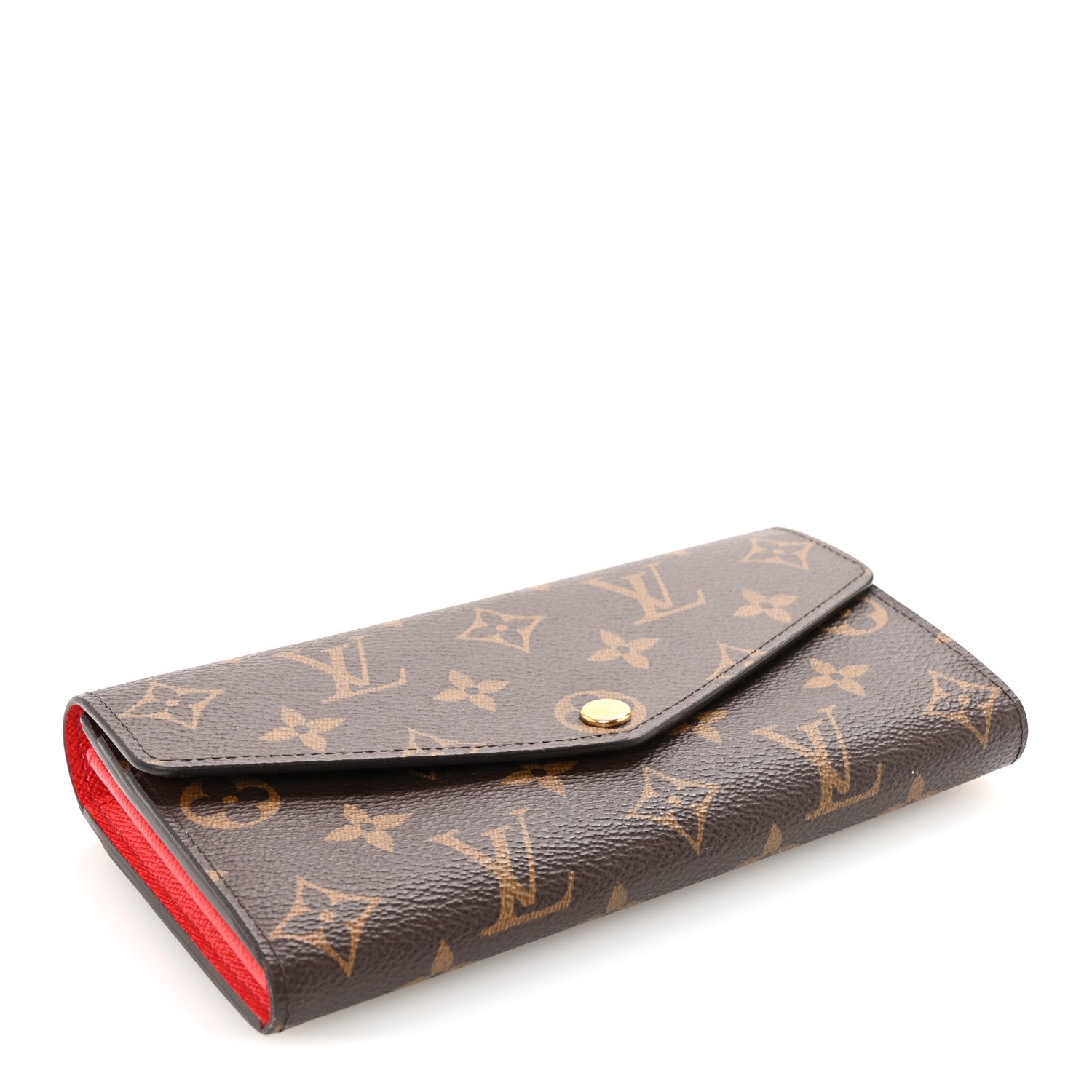 Monogram Sarah Wallet NM Coquelicot