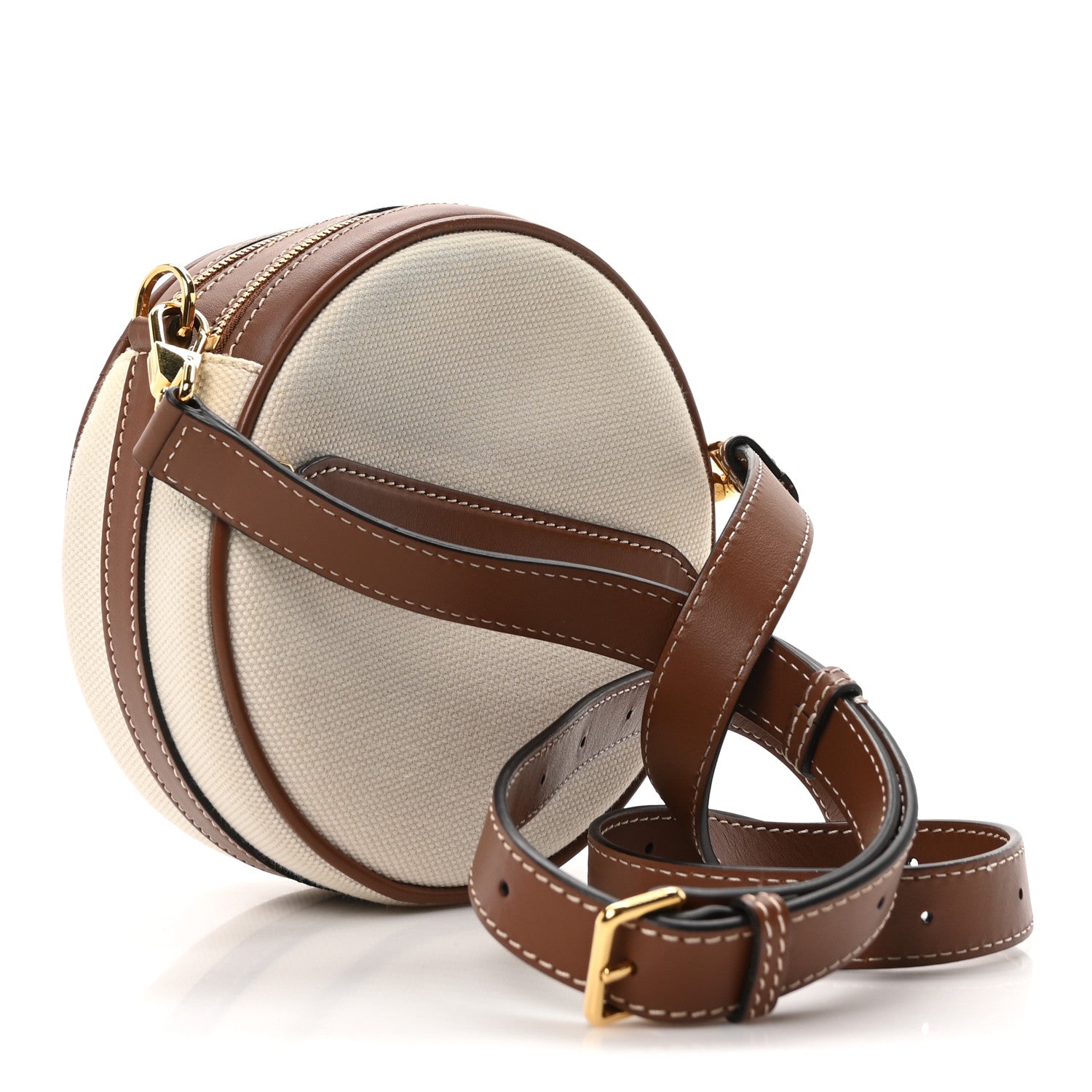 Canvas Calfskin Louise Bag Natural