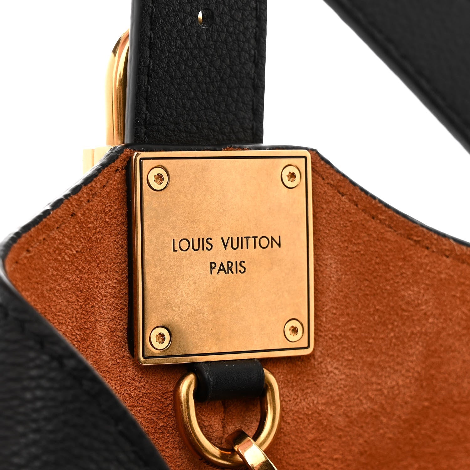 Grained Calfskin Low Key Hobo PM Black