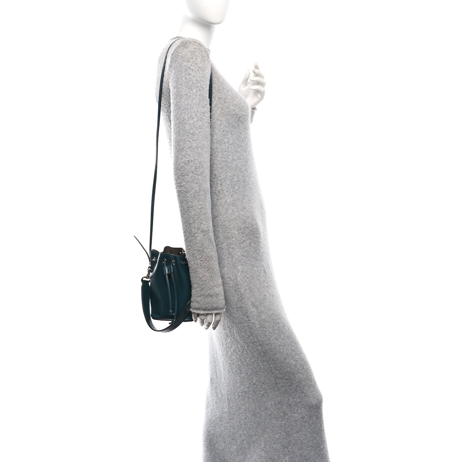 Vitello Liberty Lucido F is Fendi Mini Mon Tresor Bucket Bag Green