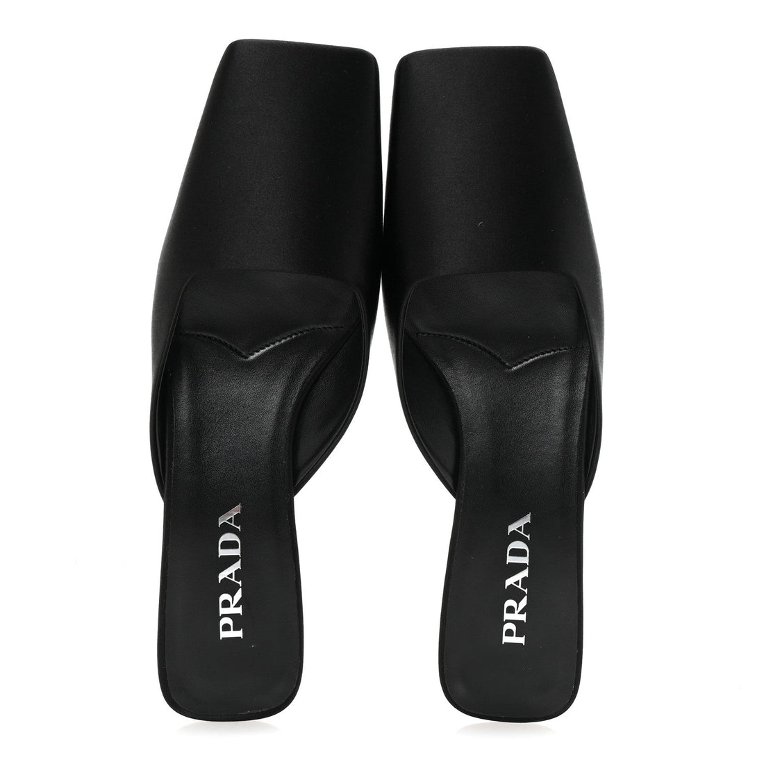 Satin Modellerie Mules 38.5 Black