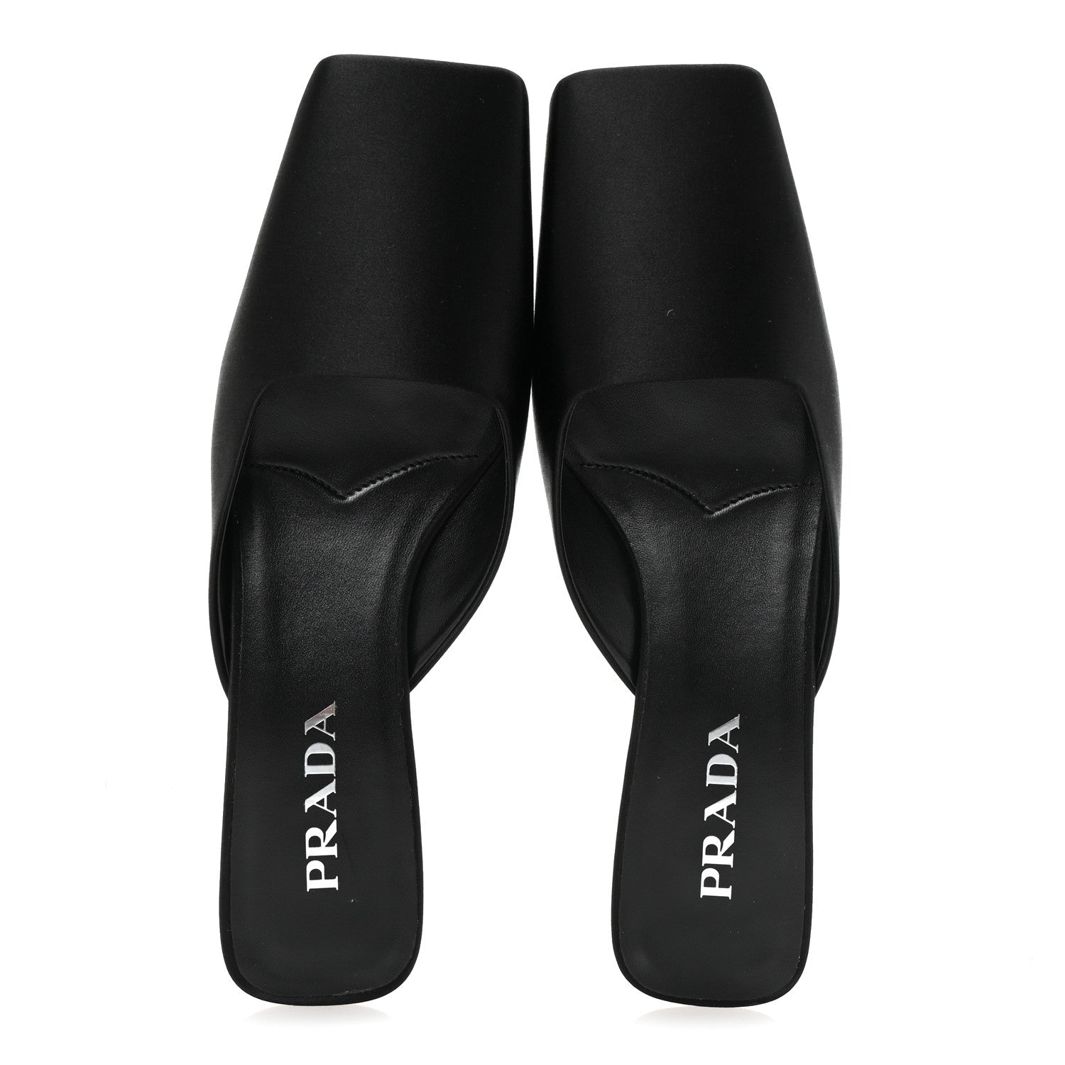 Satin Modellerie Mules 38.5 Black