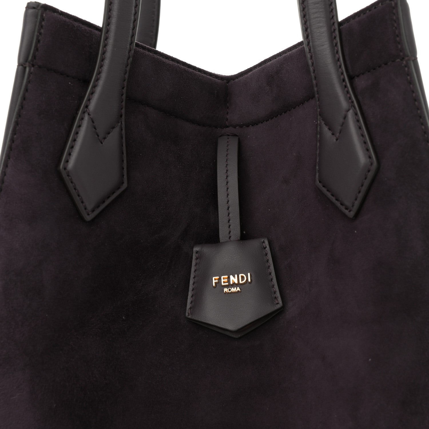 Vitello Vernice Camoscio Medium Fendi Origami Plum
