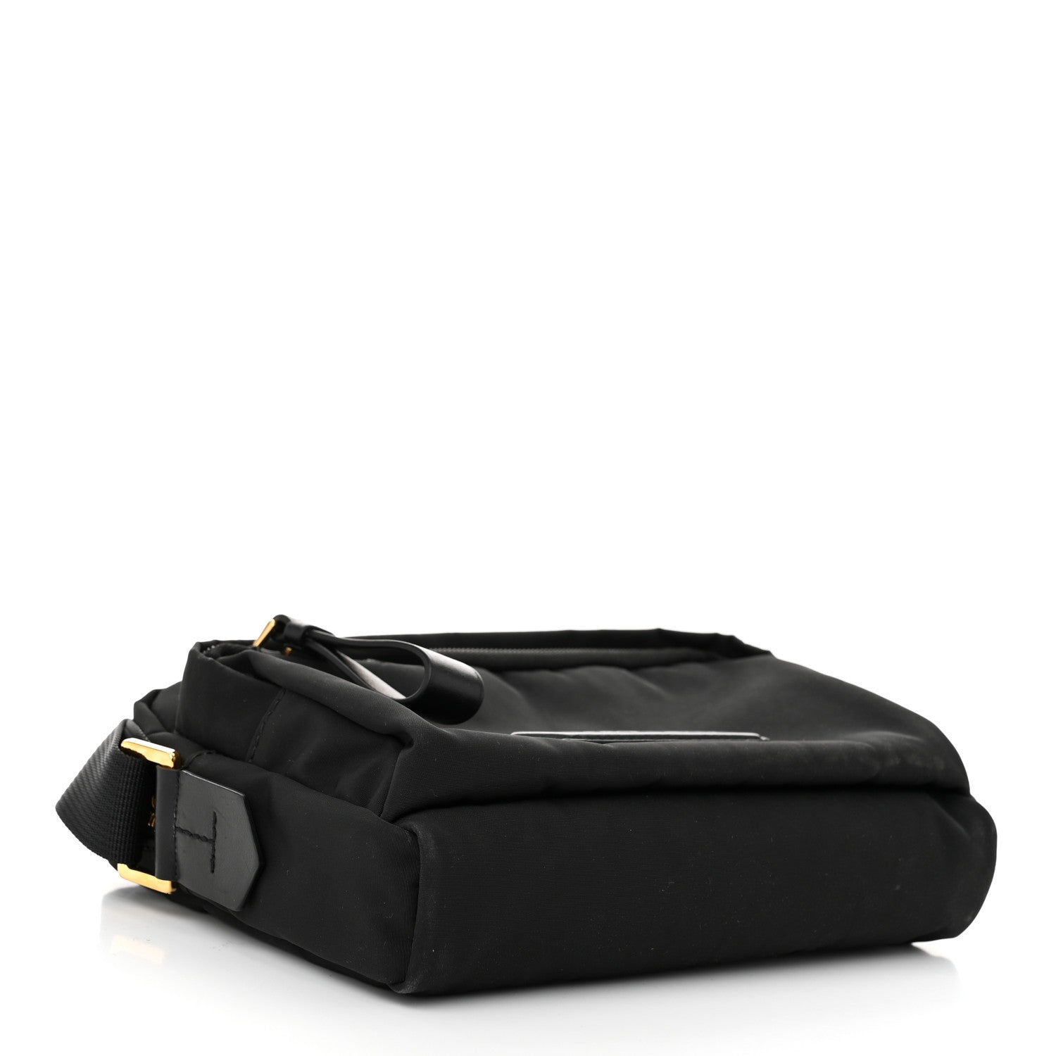 Nylon Logo Messenger Bag Black