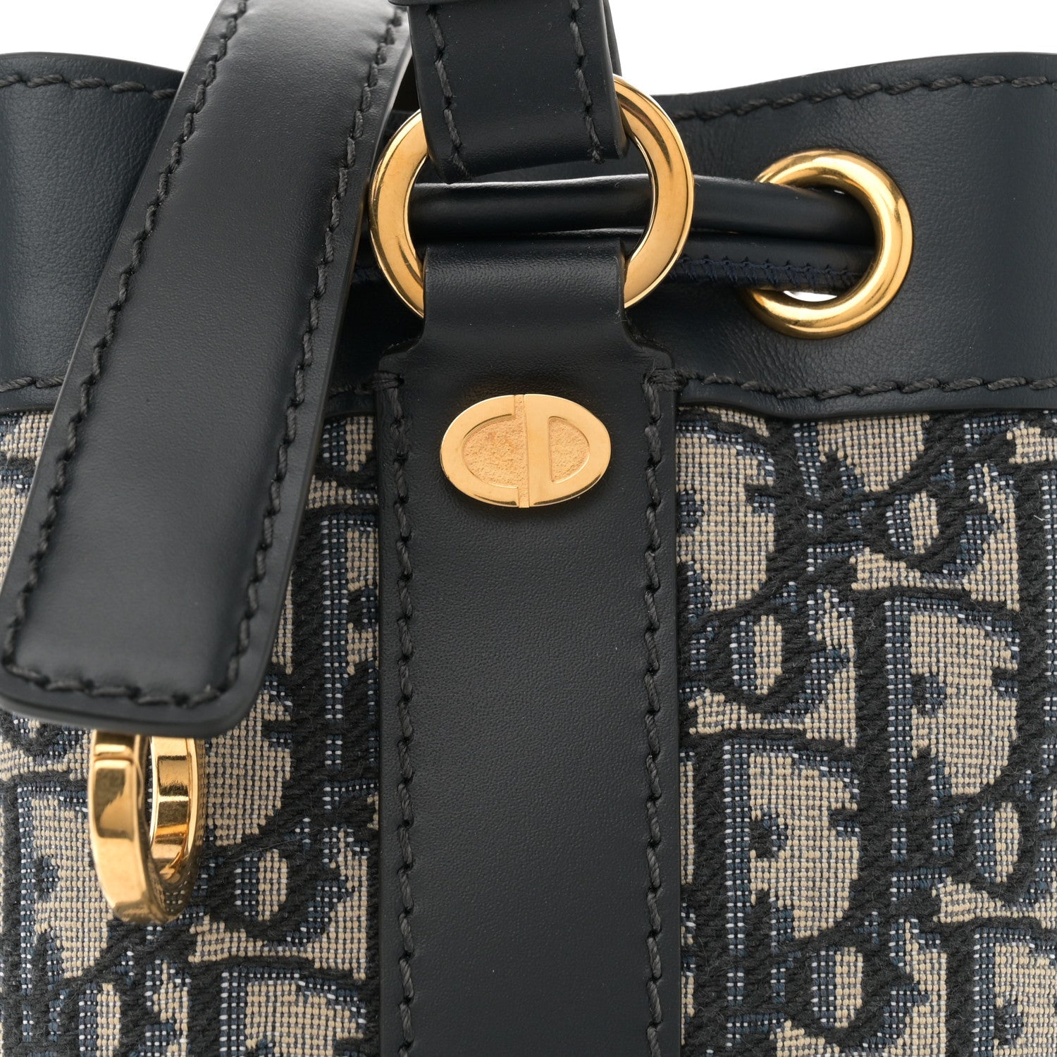 Oblique Small Drawstring Backpack Blue