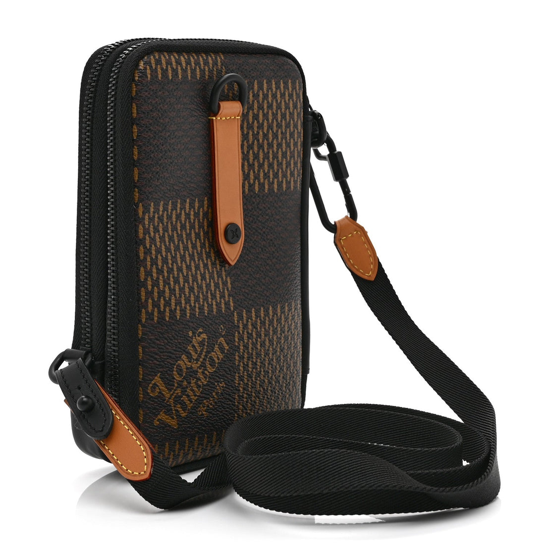 X NIGO Giant Damier Ebene Tortoise Double Phone Pouch