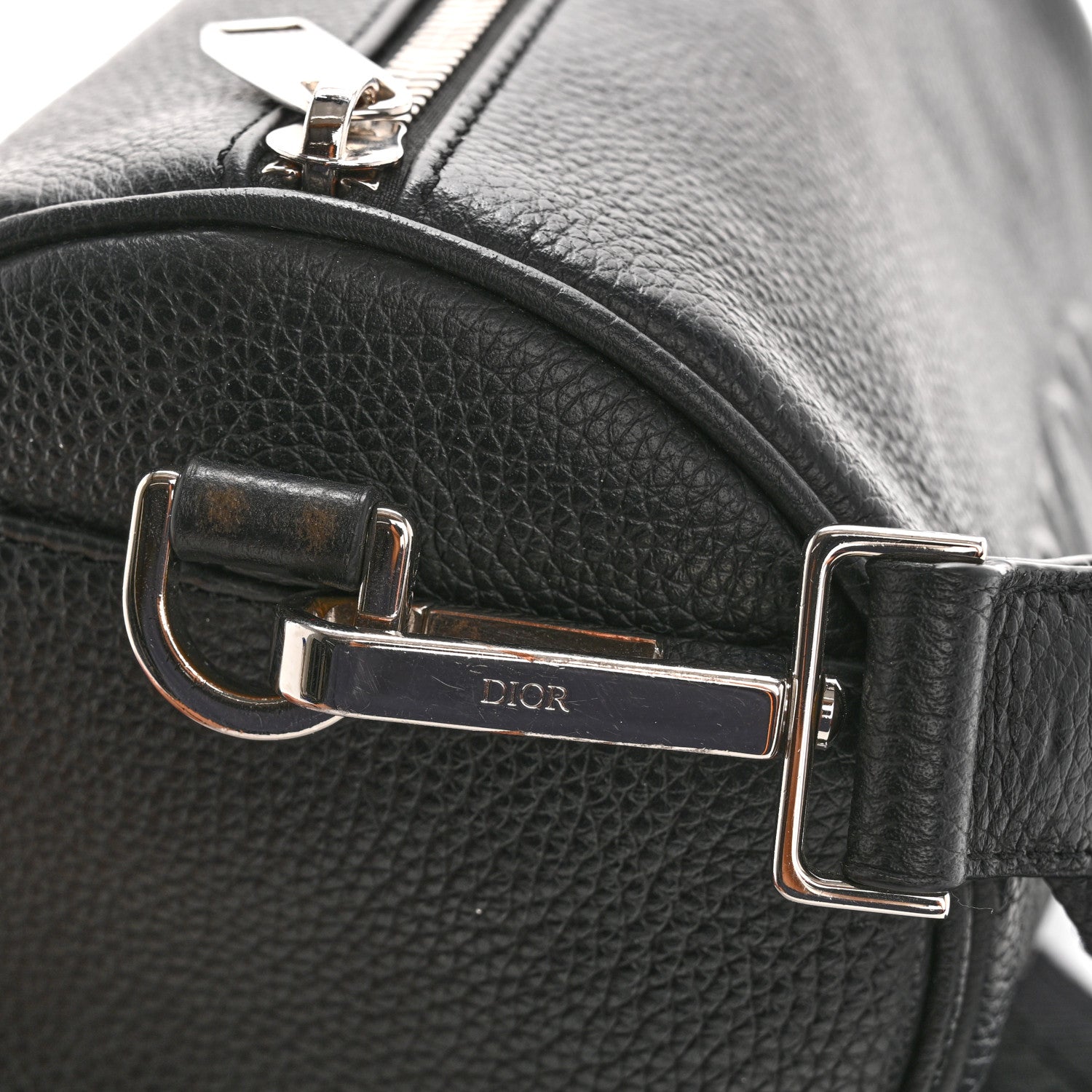 HOMME Grained Calfskin Mens Roller Messenger Black