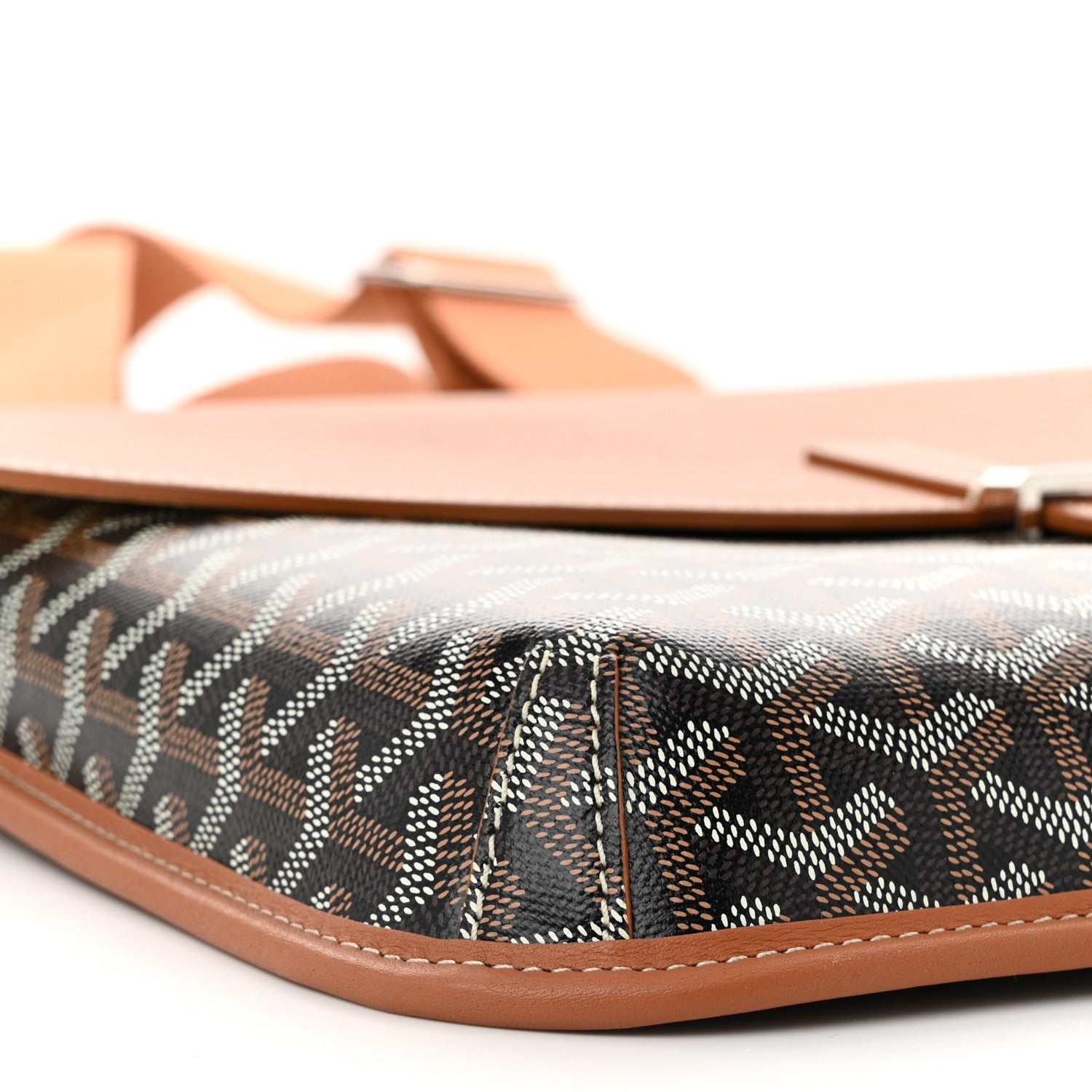 Goyardine Coursier Messenger Bag Black Gold